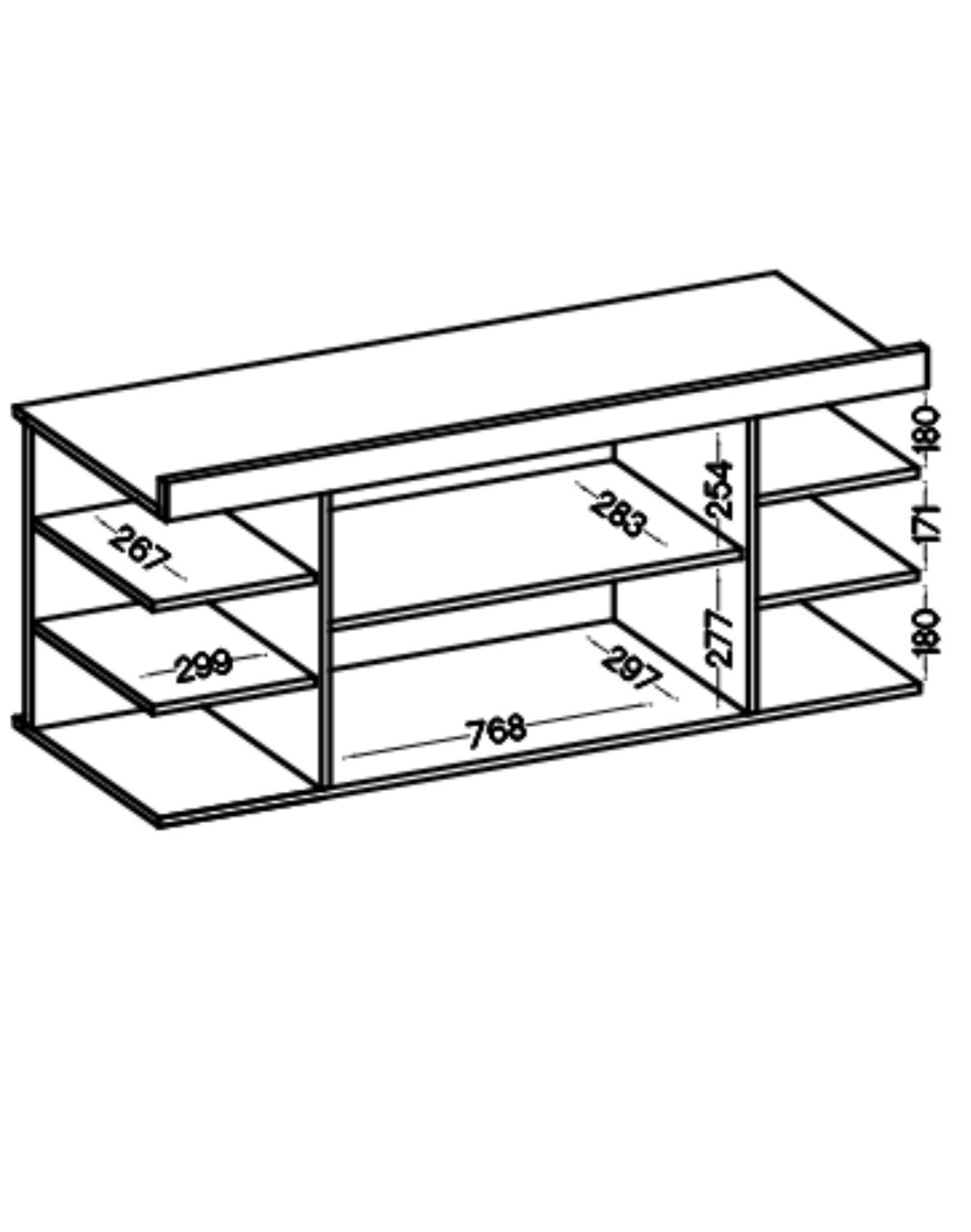 mebloscianka paris bialy dab sonoma wh01