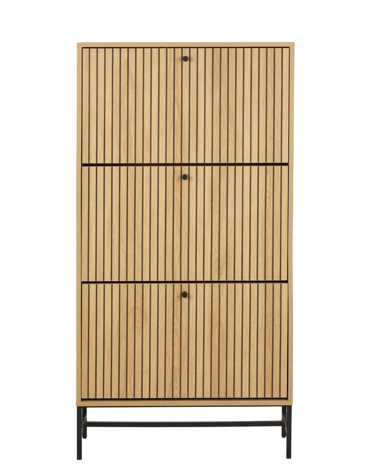 szafka na buty albany, naturalny dąb, lamele (23790)