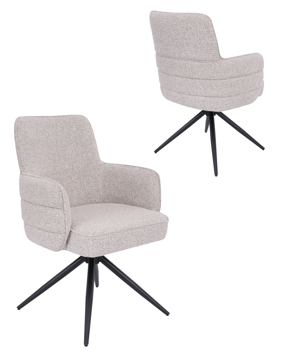 krzesło obrotowe do jadalni apollo, beżowe