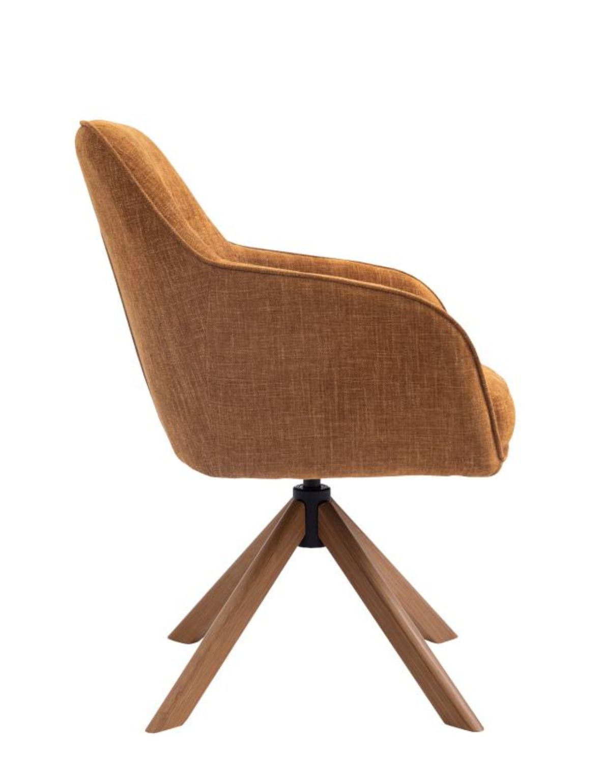 krzesło obrotowe do jadalni avola, rude, drewniane nogi (53250002)