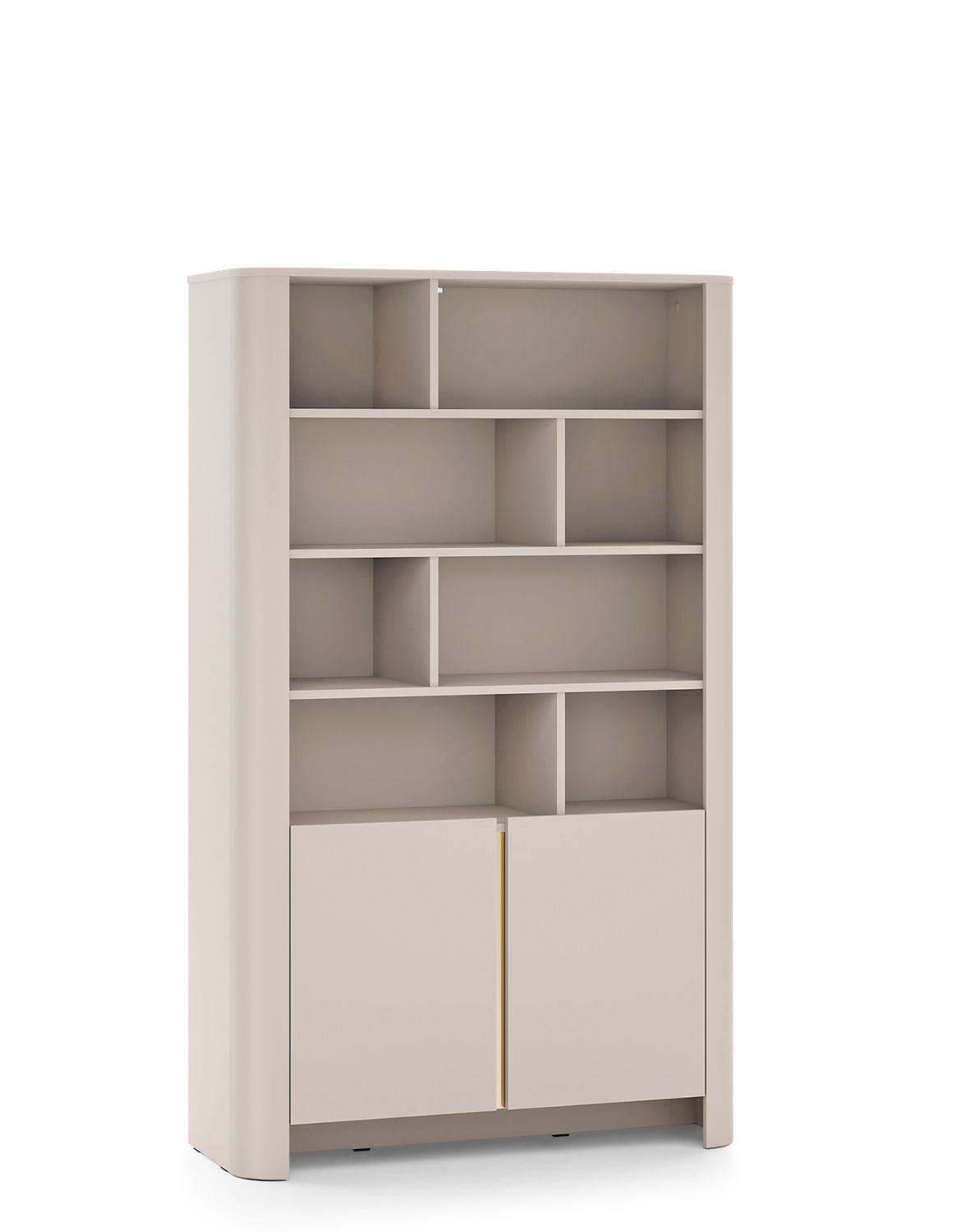 regał kaszmir z szufladami bari rg103 ze złotą listwą