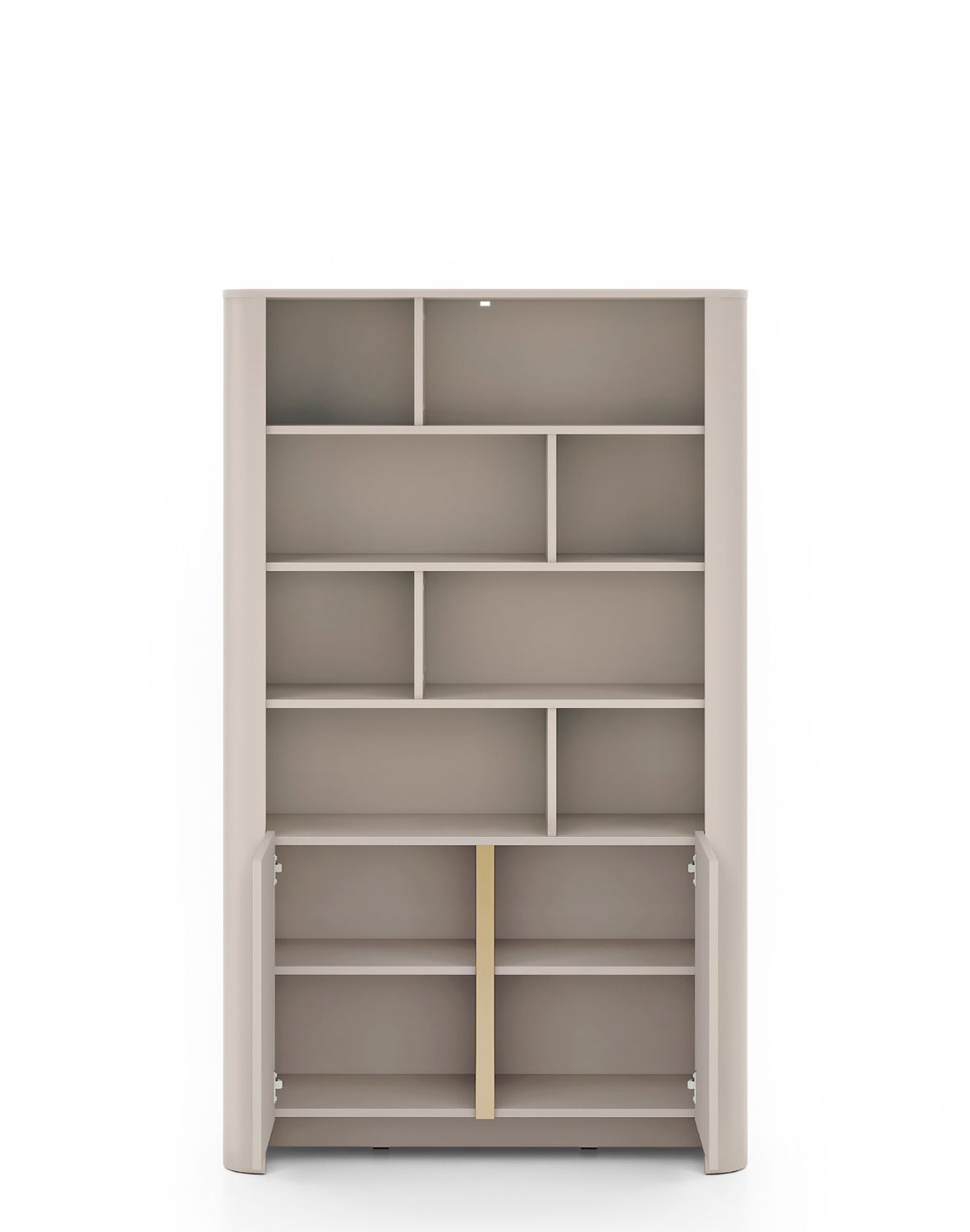 regał kaszmir z szufladami bari rg103 ze złotą listwą