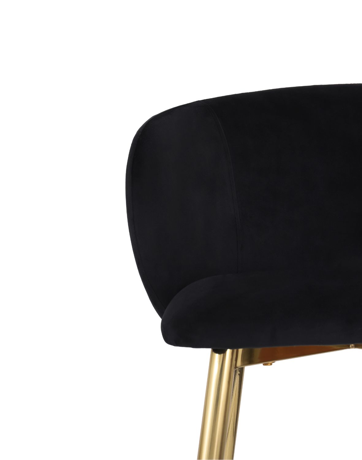 hoker do kuchni ganta gold, czarny welwet, glamour