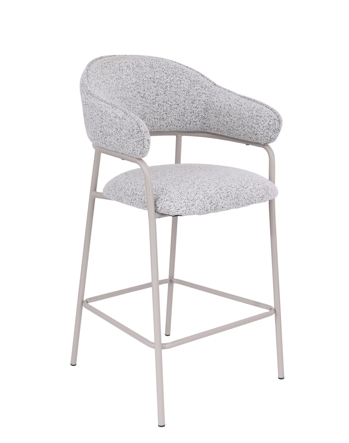 hoker do kuchni z podnóżkiem livia, szary/kaszmir