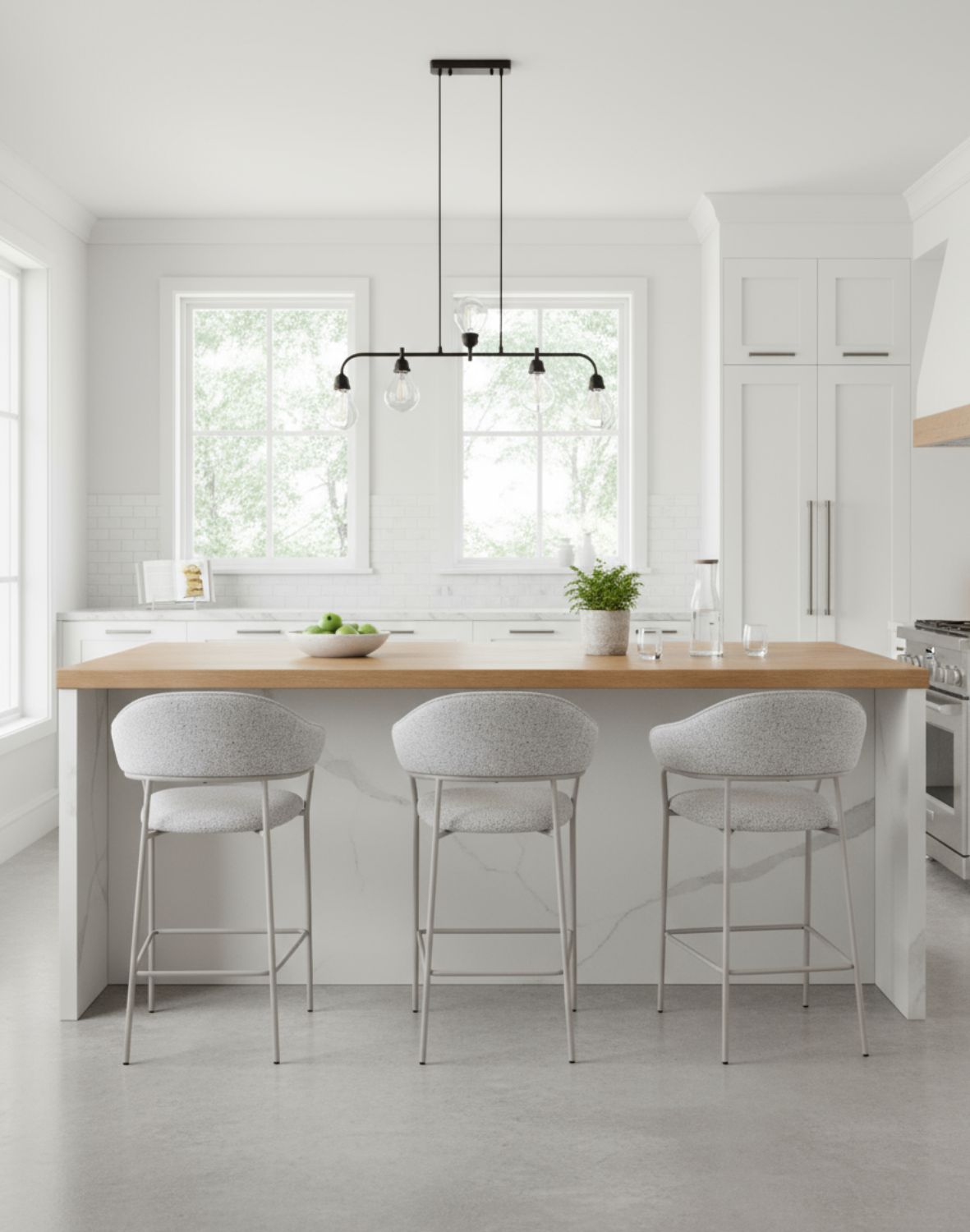 hoker do kuchni z podnóżkiem livia, szary/kaszmir