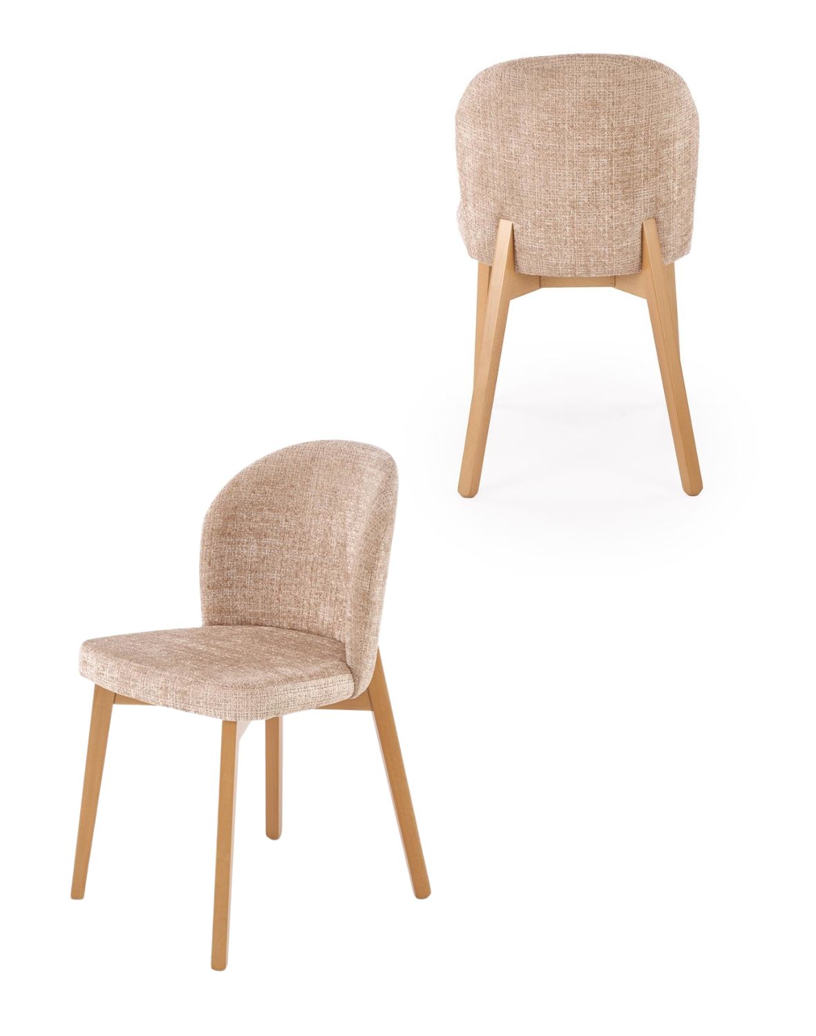 krzesło do jadalni basso, beżowe, drewno bukowe dąb naturalny