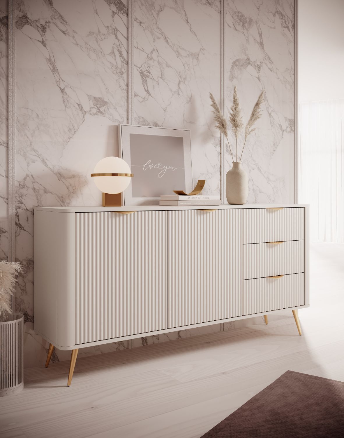 duża beżowa komoda lante c