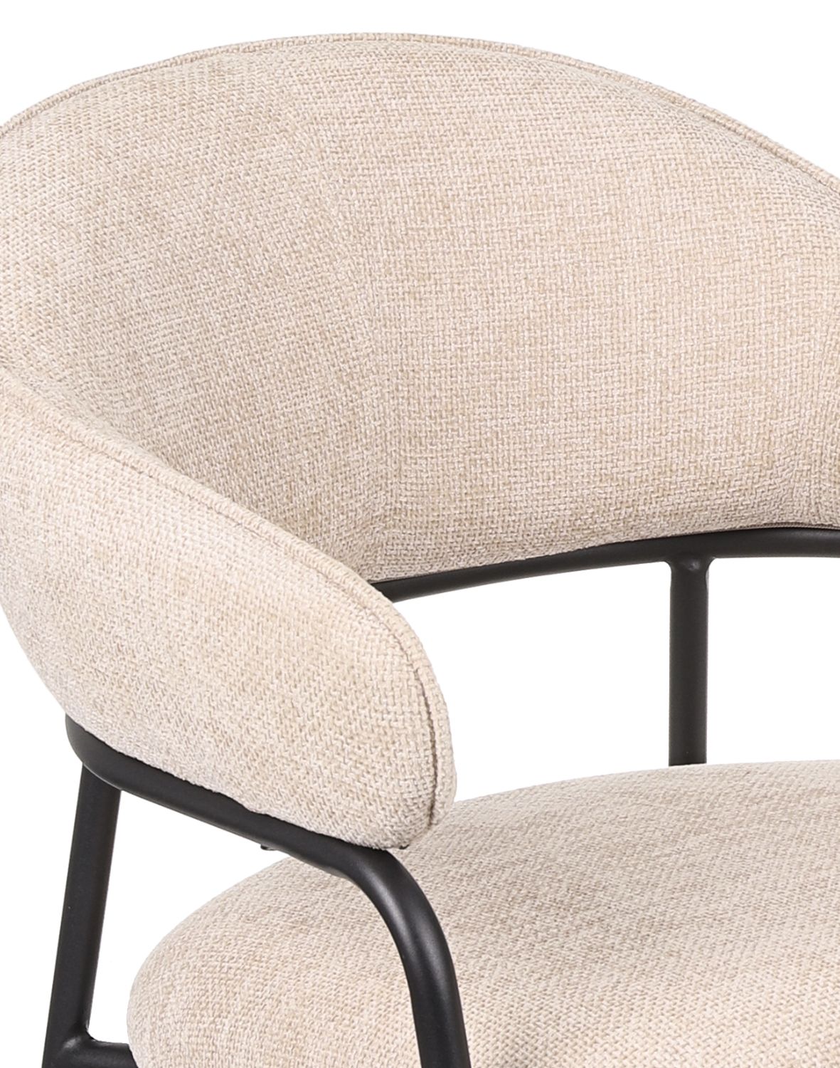 hoker do kuchni z podnóżkiem bianca, tapicerowany, beżowy