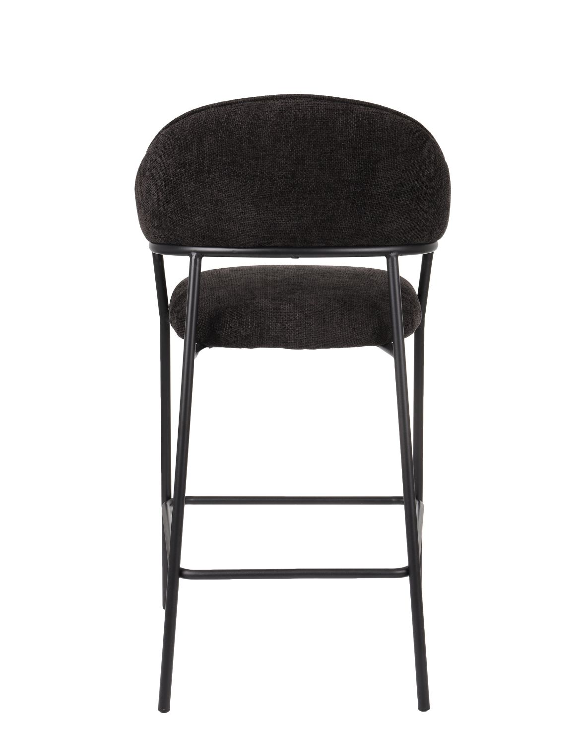 hoker do kuchni z podnóżkiem bianca, tapicerowany, czarny