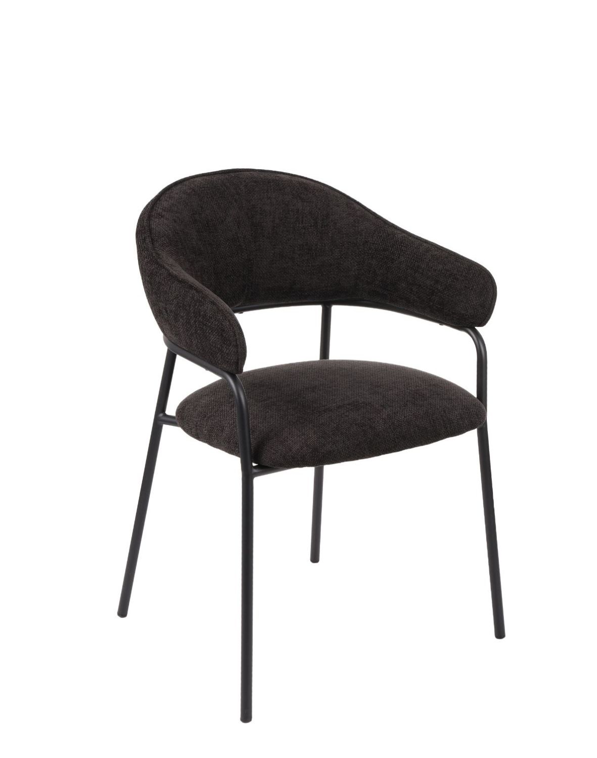 krzesło do jadalni z podłokietnikami bianca, czarne