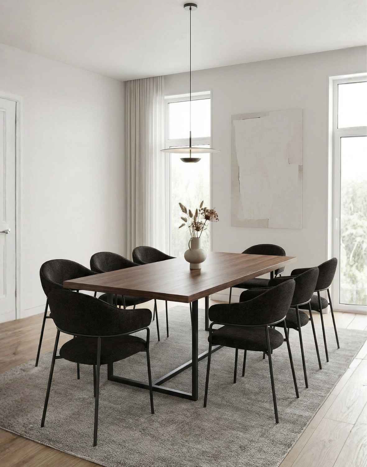 krzesło do jadalni z podłokietnikami bianca, czarne