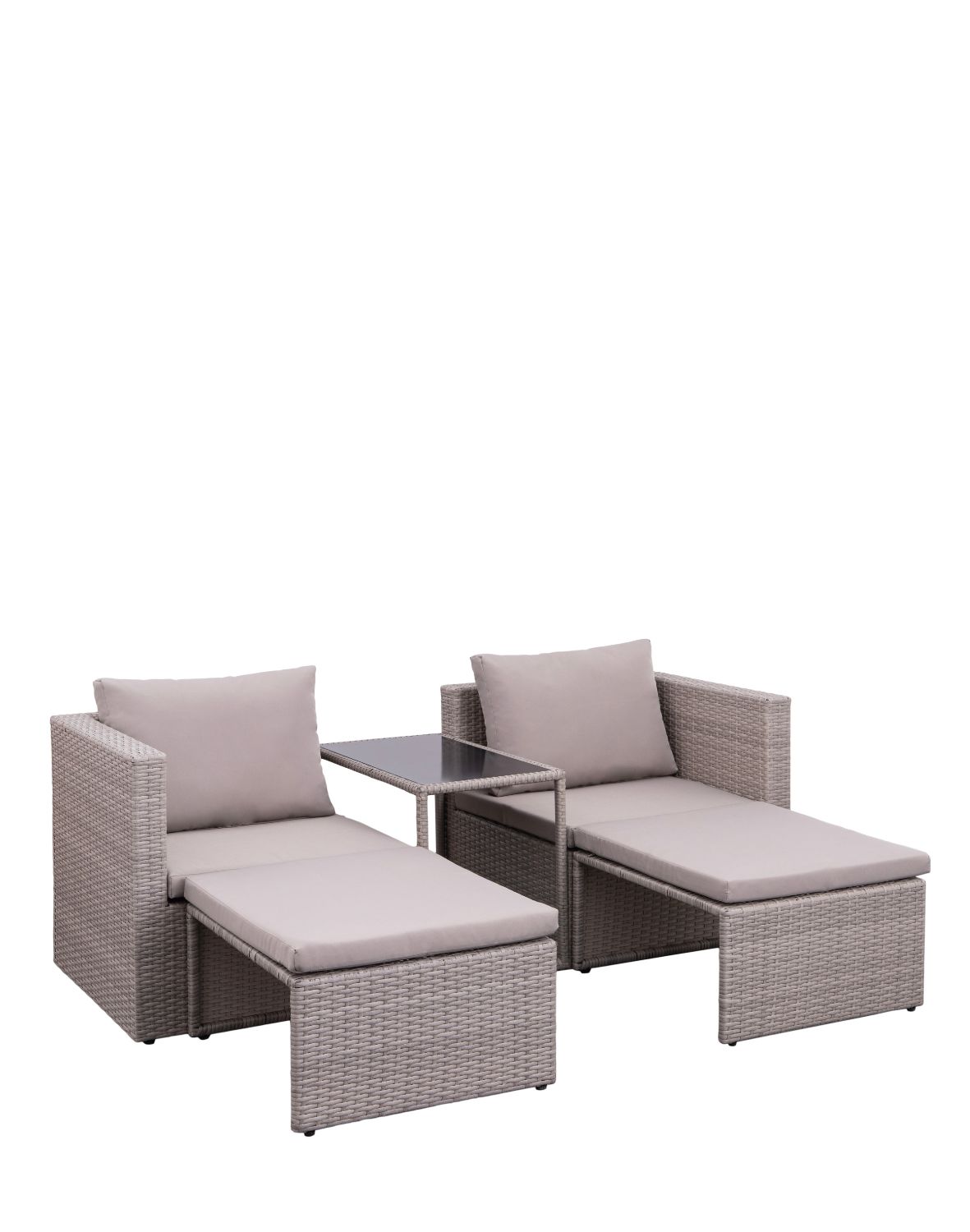 zestaw ogrodowy capri, technorattan, modułowy, brązowo-szary