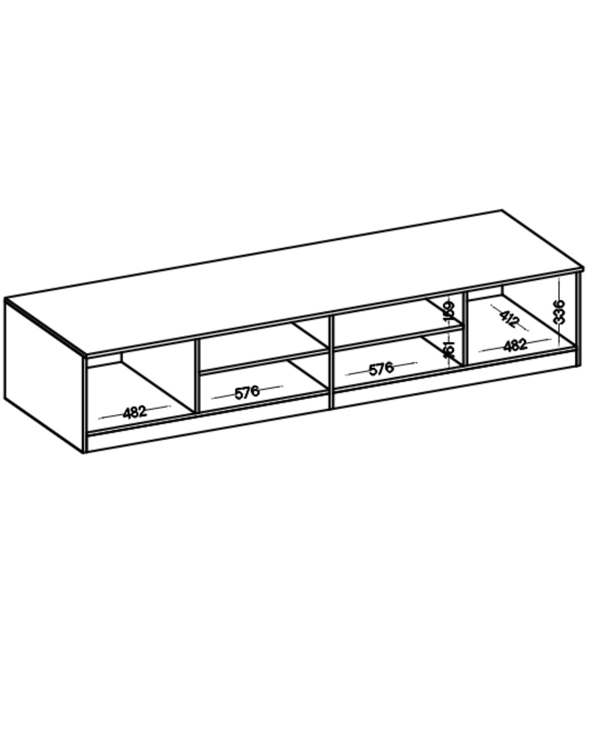 mebloscianka paris bialy dab sonoma wh01