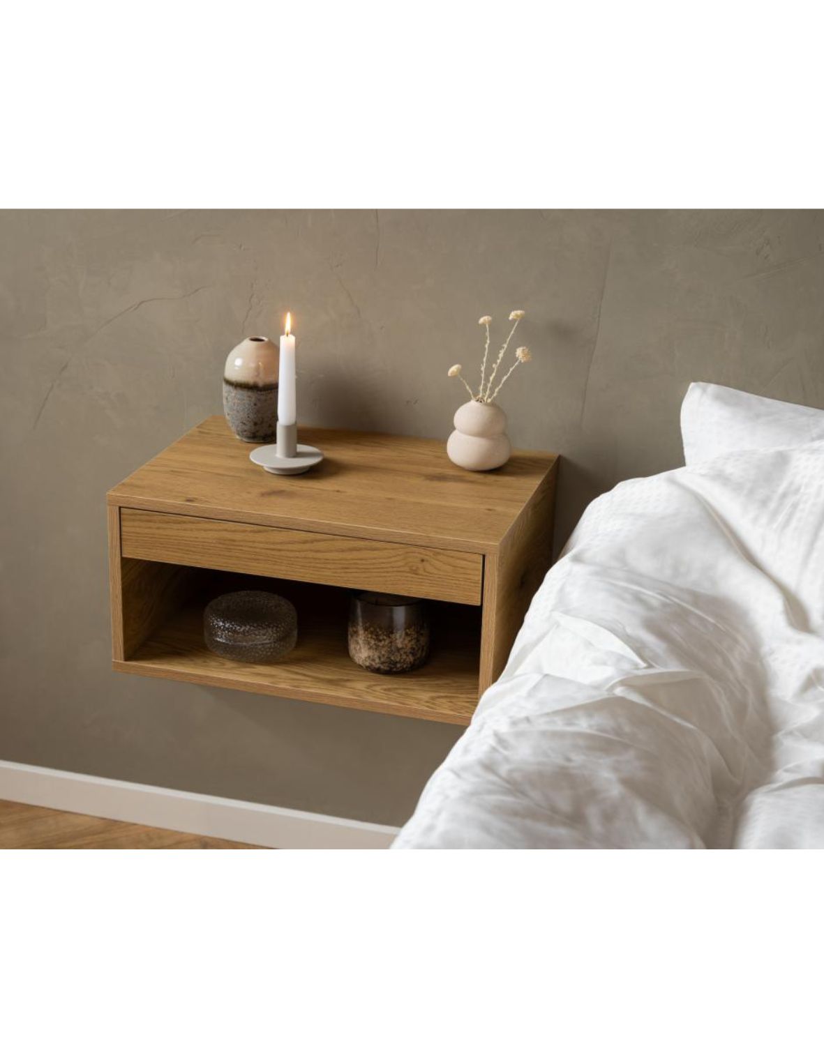 szafka nocna wisząca cholet, dziki dąb (08453)