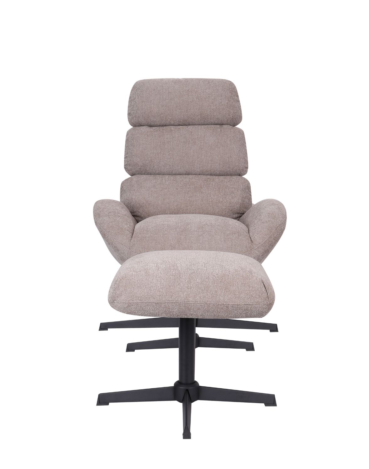 fotel obrotowy cloud z wysokim oparciem, ciemnobeżowy