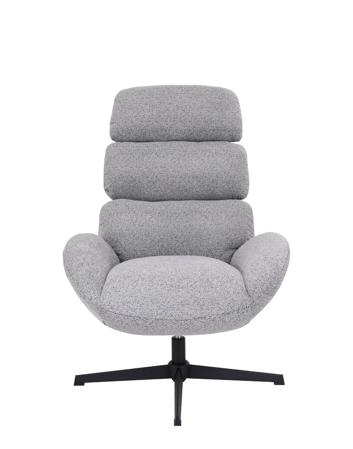 fotel obrotowy cloud z wysokim oparciem, szary