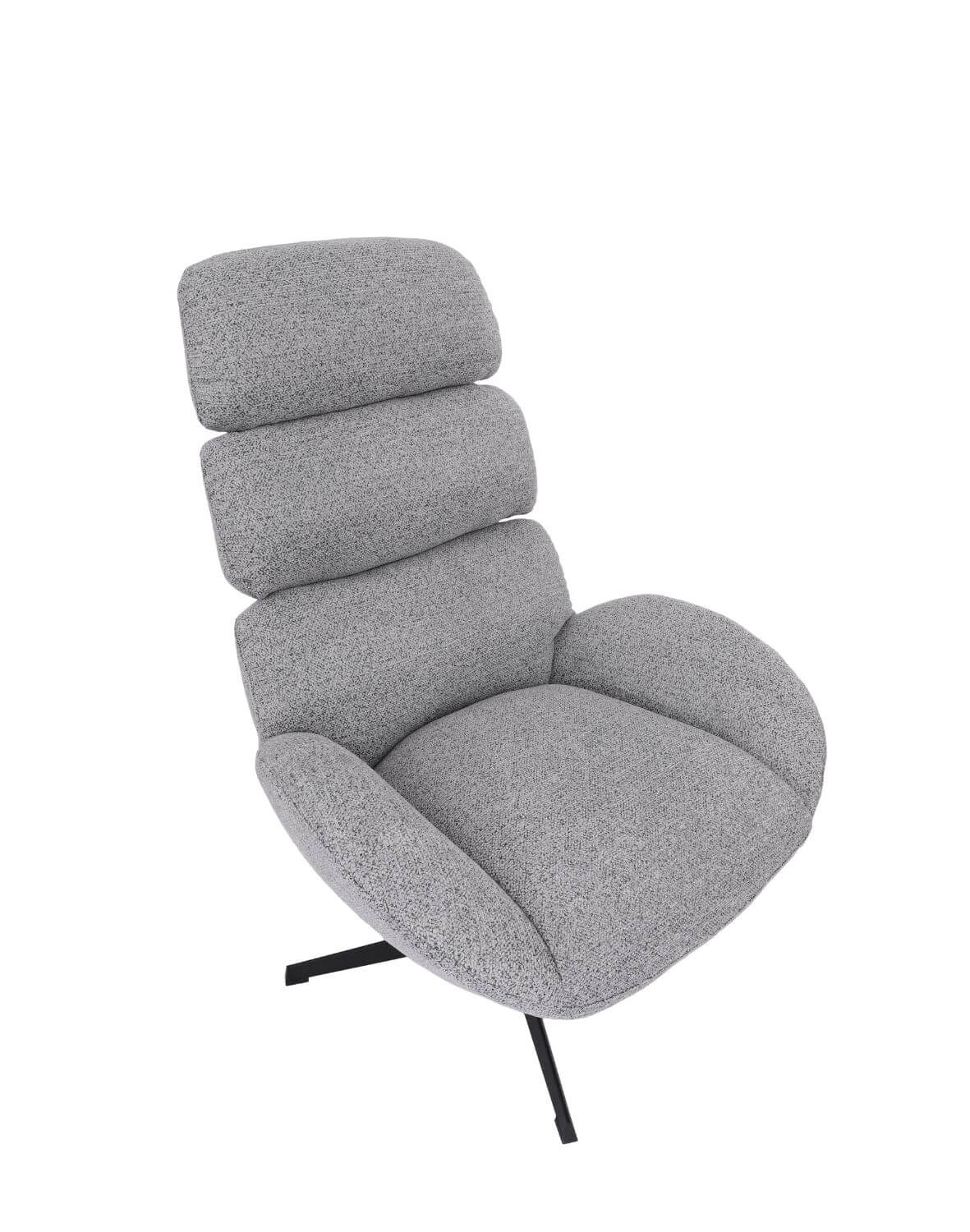 fotel obrotowy cloud z wysokim oparciem, szary