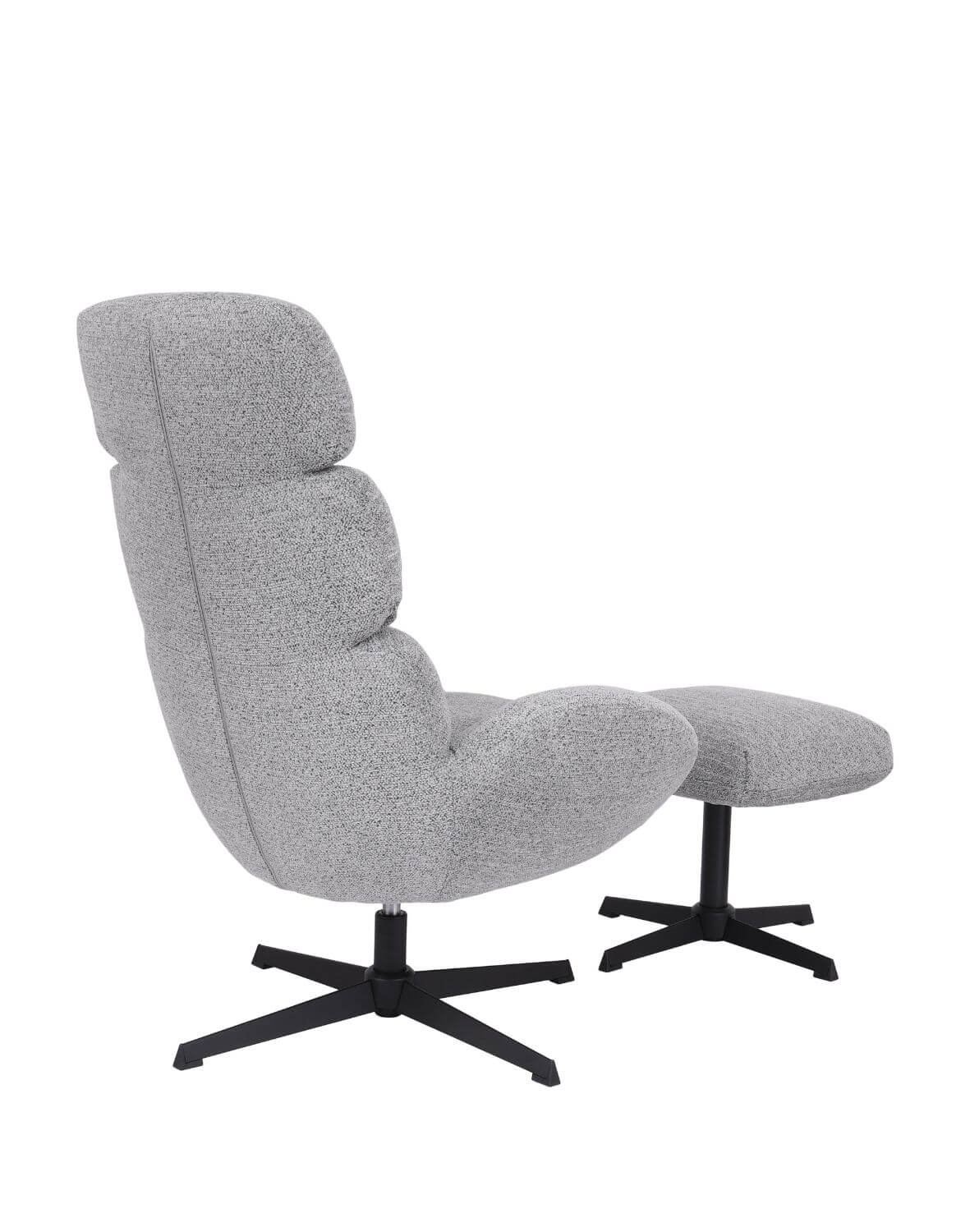 fotel obrotowy cloud z wysokim oparciem, szary