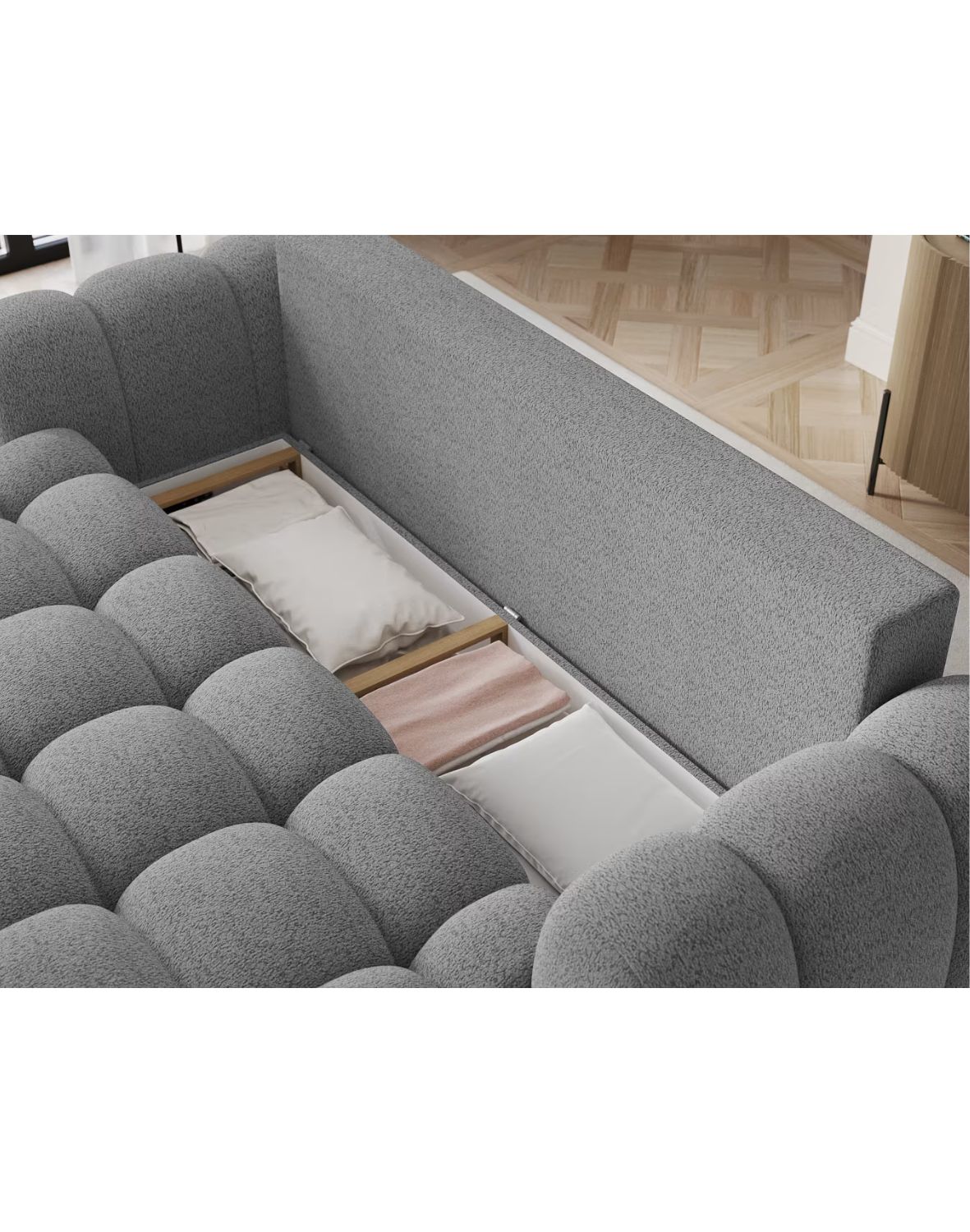 kanapa cotonn z funkcją spania z pojemnikiem