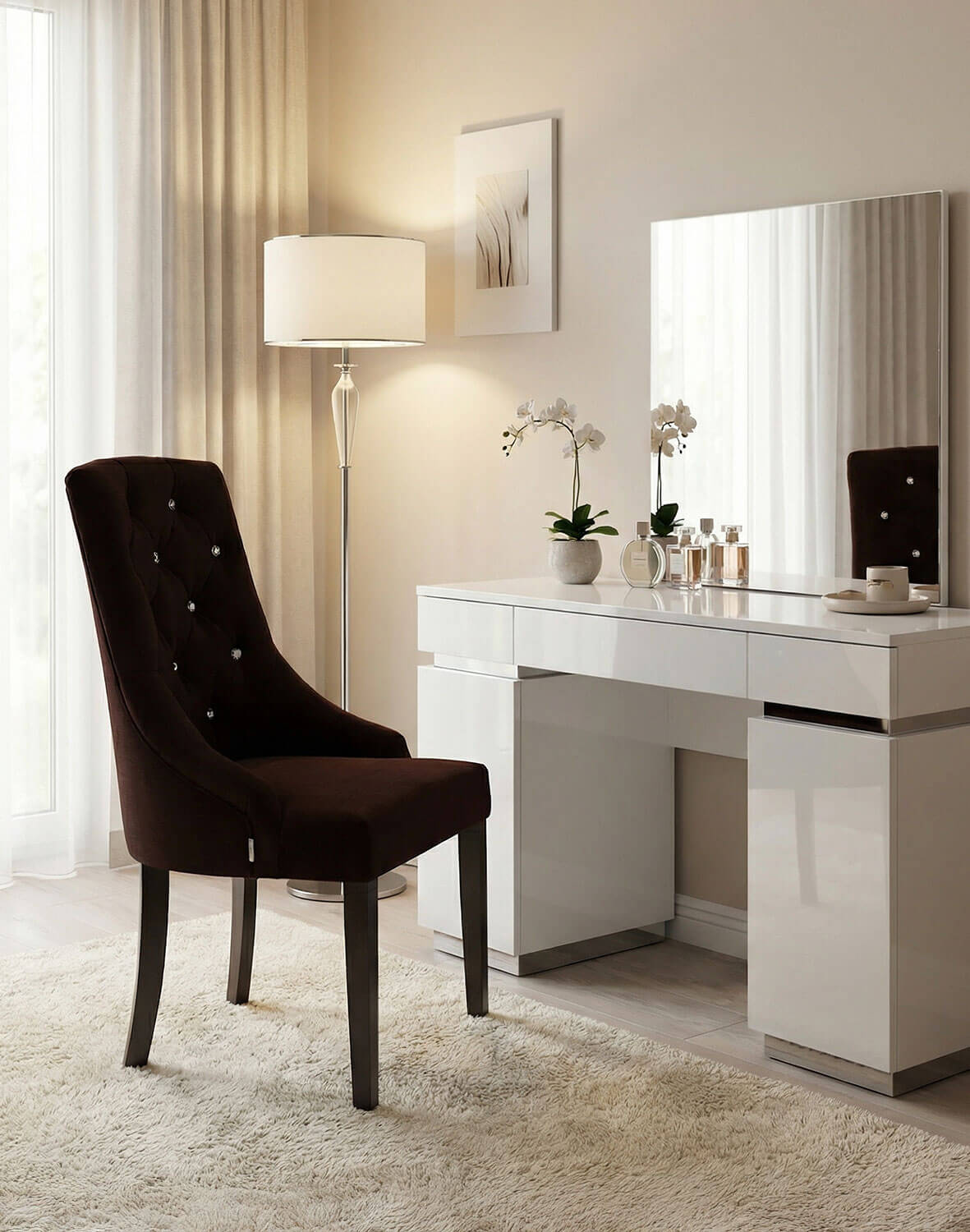 krzesło cristal z kryształkami