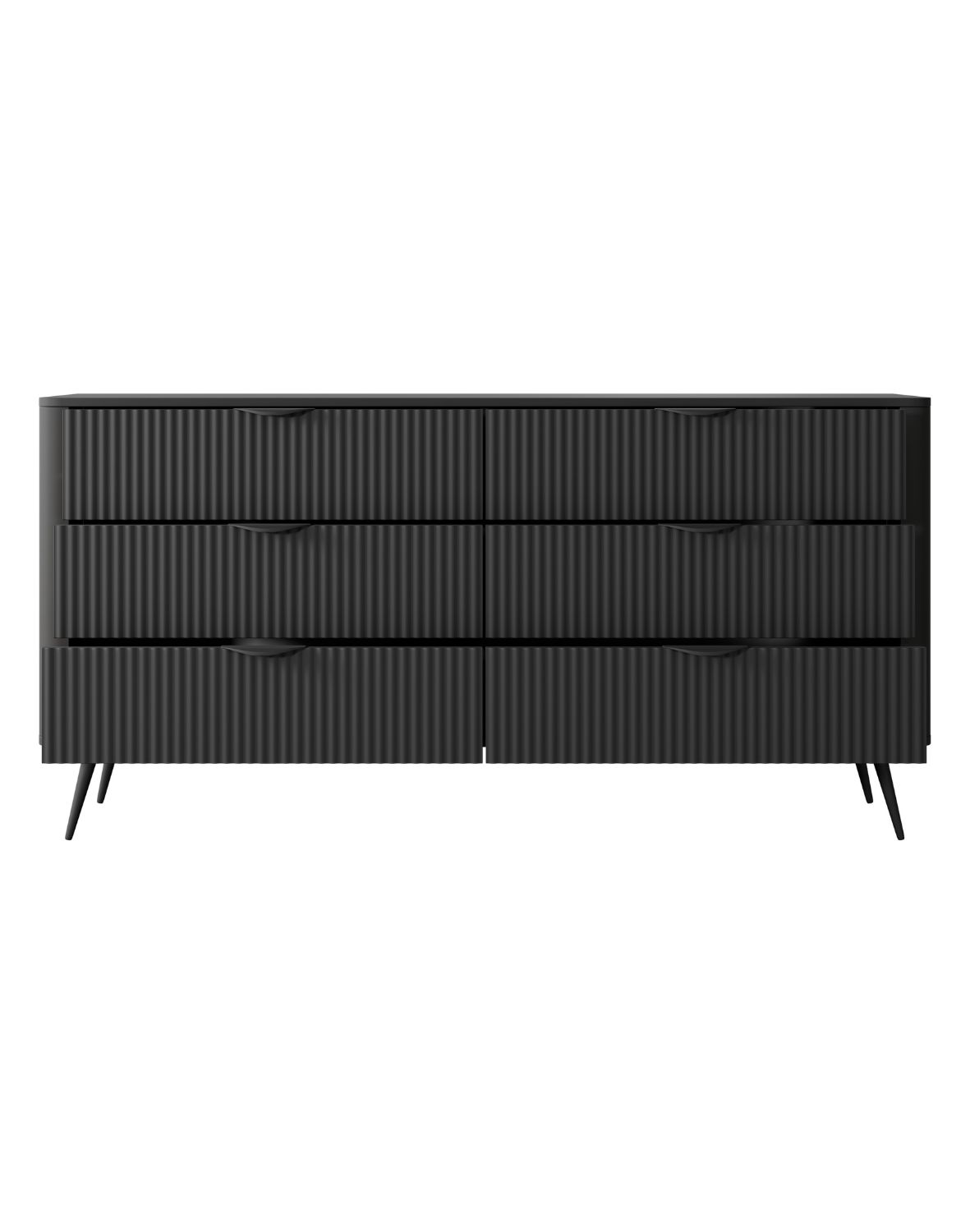 nowoczesna czarna komoda z szufladami lante b
