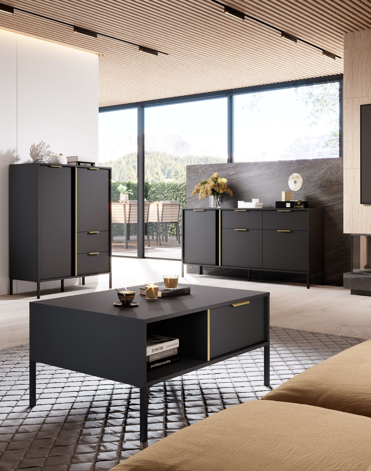 czarna komoda lars b