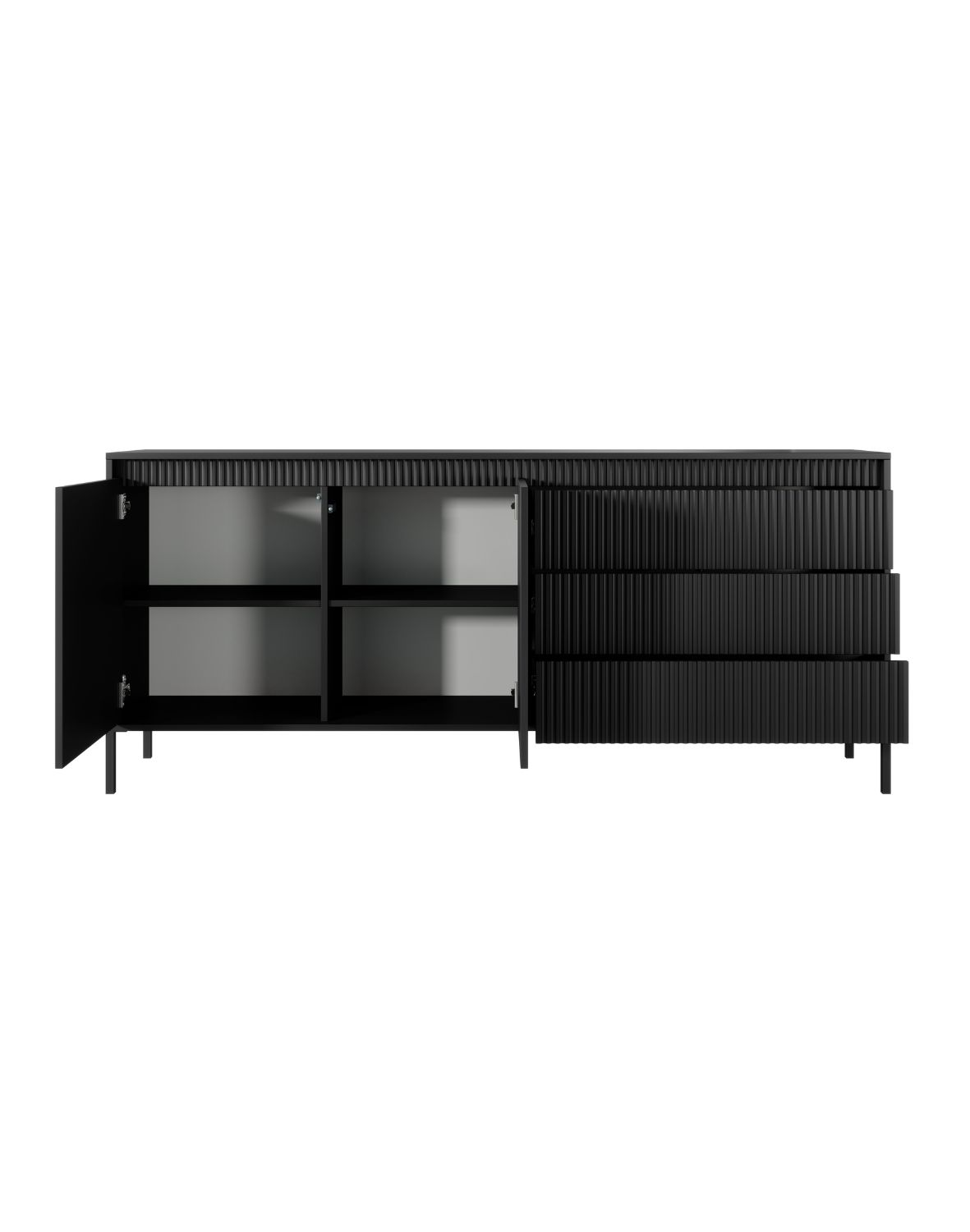 pojemna czarna komoda senso c