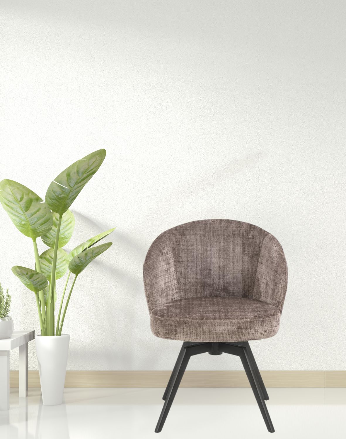 krzesło obrotowe darlene z podłokietnikami, brązowe (09361)