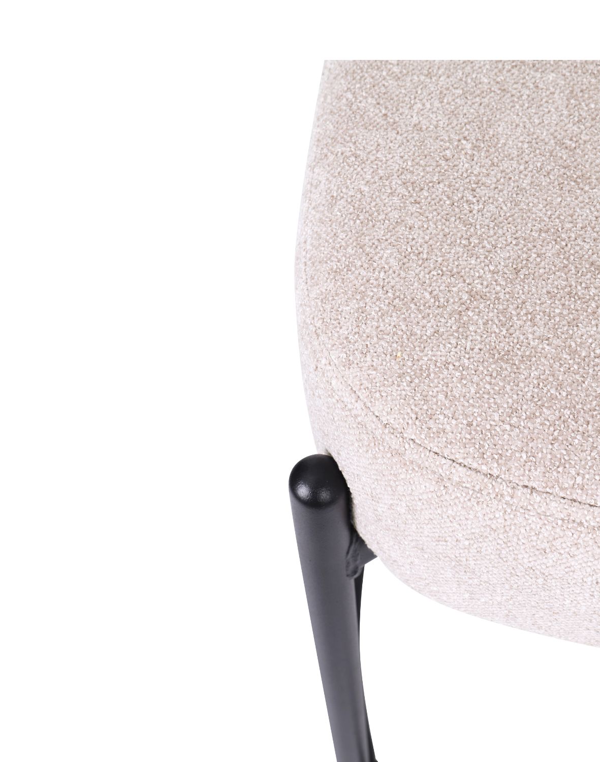 kwadratowy hoker do kuchni z podnóżkiem dolly, beż