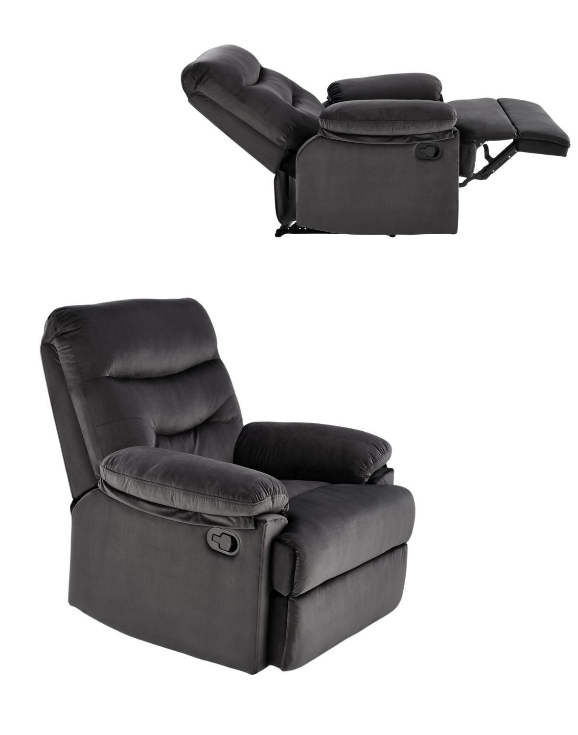 fotel rozkładany z funkcją relax drager, czarny