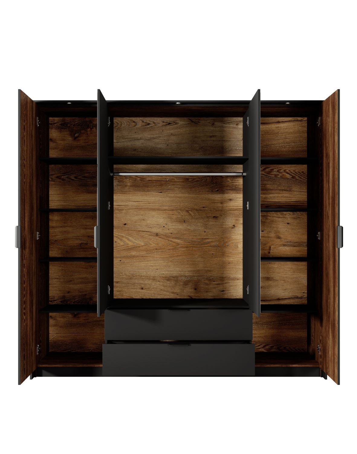 duża szafa z lustrem i szufladami milton a