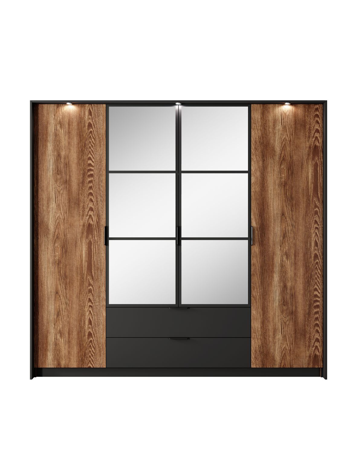 duża szafa z lustrem i szufladami milton a