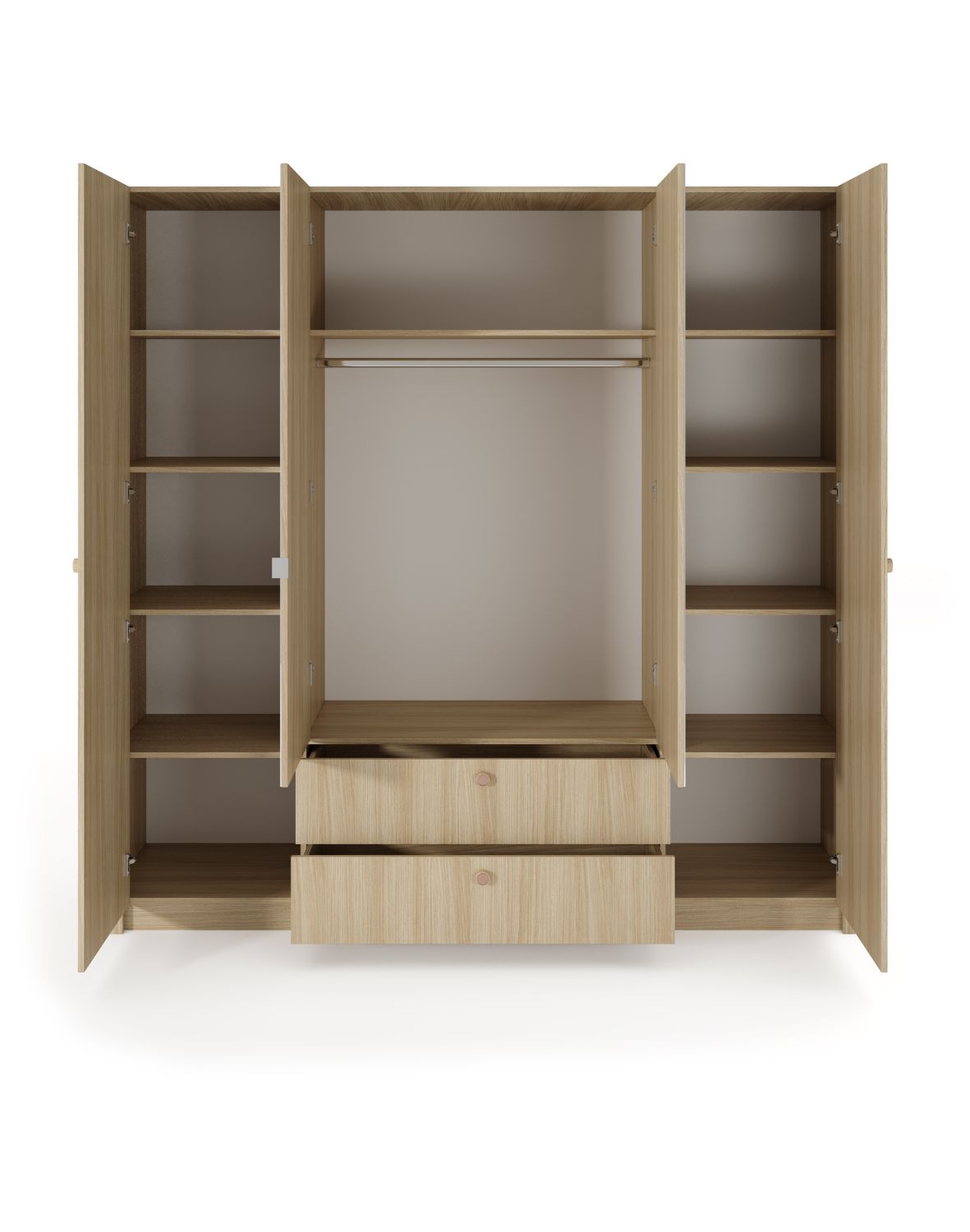 duża szafa czterodrzwiowa z lustrem i szufladami viki