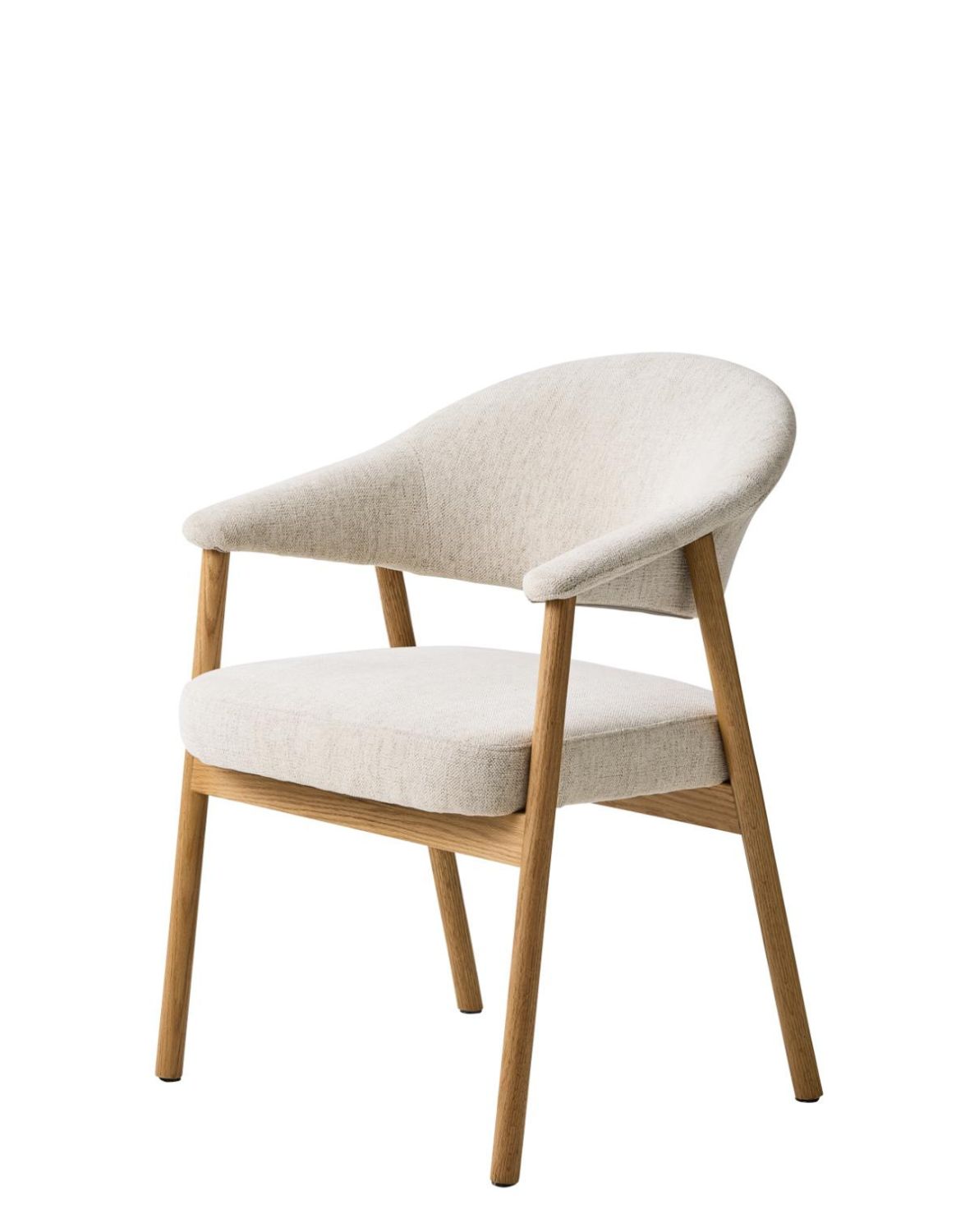 fotel tapicerowany elk, dębowe nogi w stylu skandynawskim (56160000)