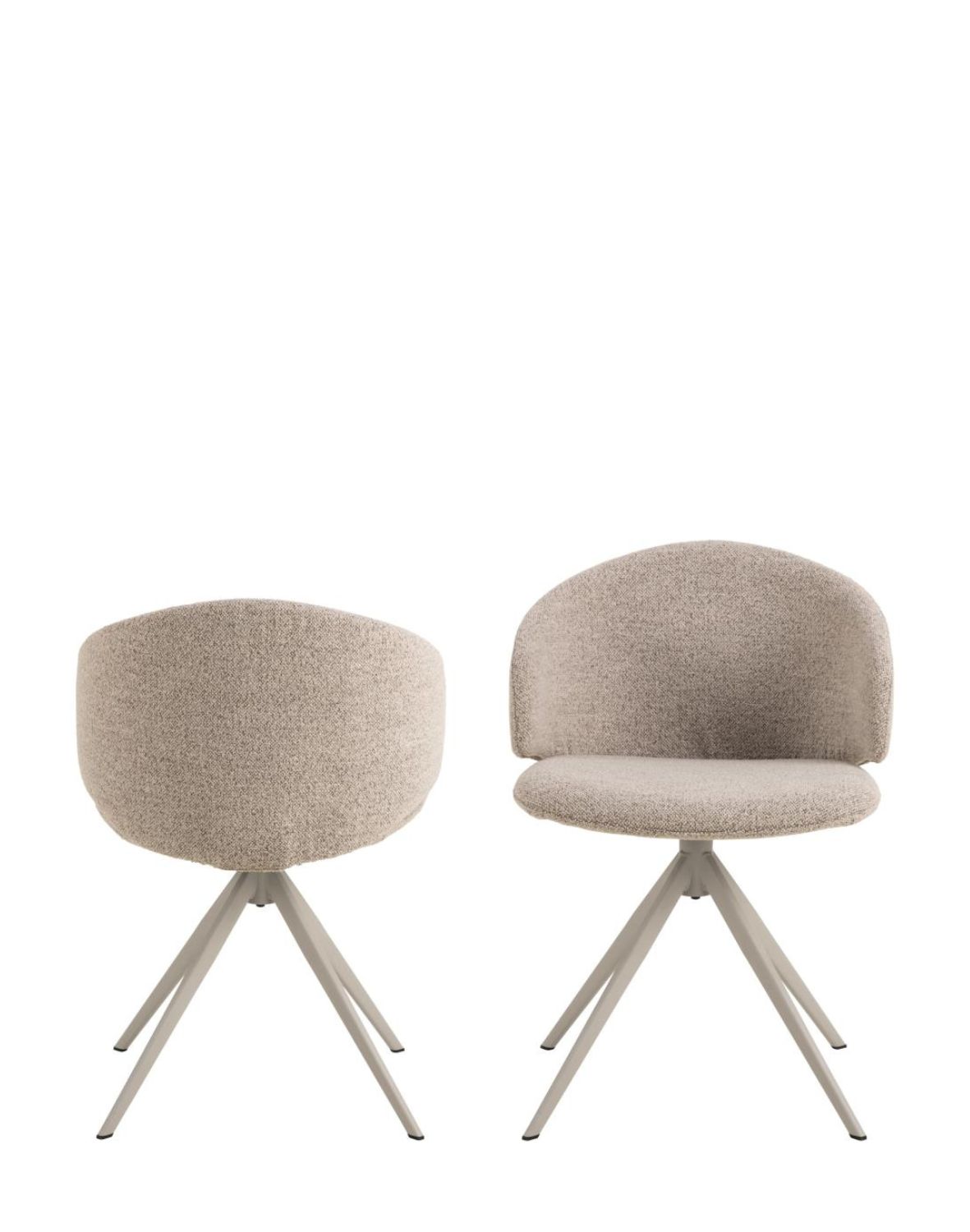 krzesło do jadalni ella, beżowe (09559) z funkcją obrotu