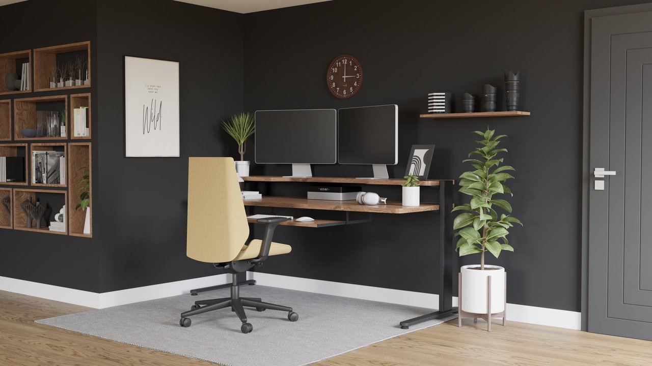 Moon Black Office Chair Interior