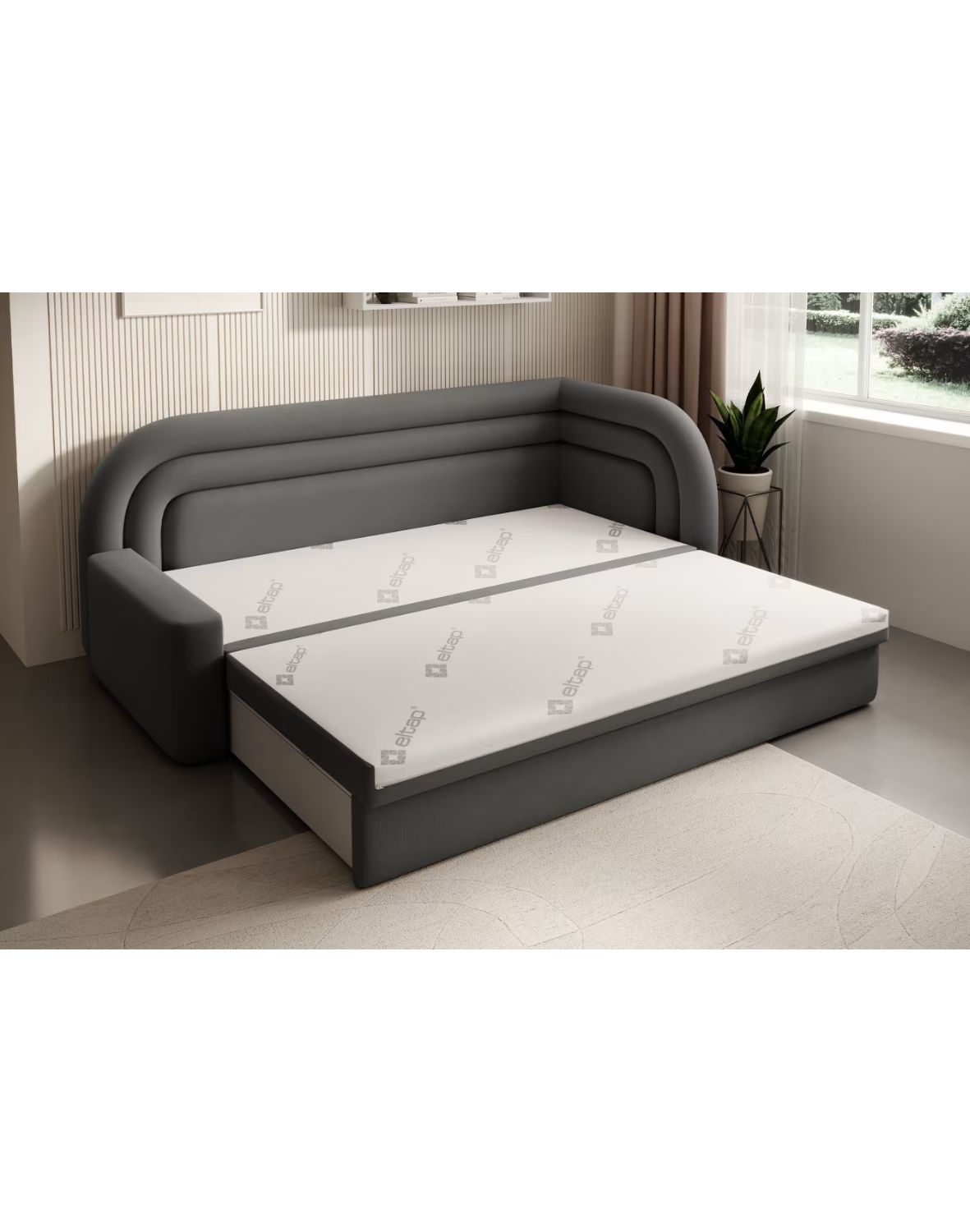 kanapa z funkcją spania fabillo, nowoczesna, wygodna, z pojemnikiem