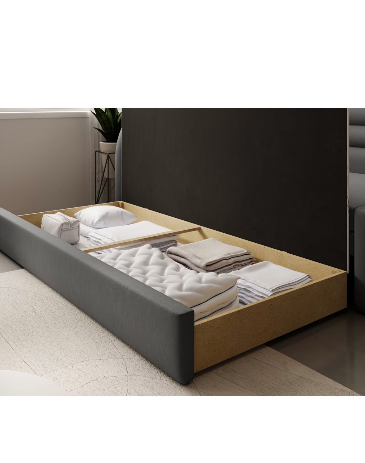 kanapa z funkcją spania fabillo, nowoczesna, wygodna, z pojemnikiem