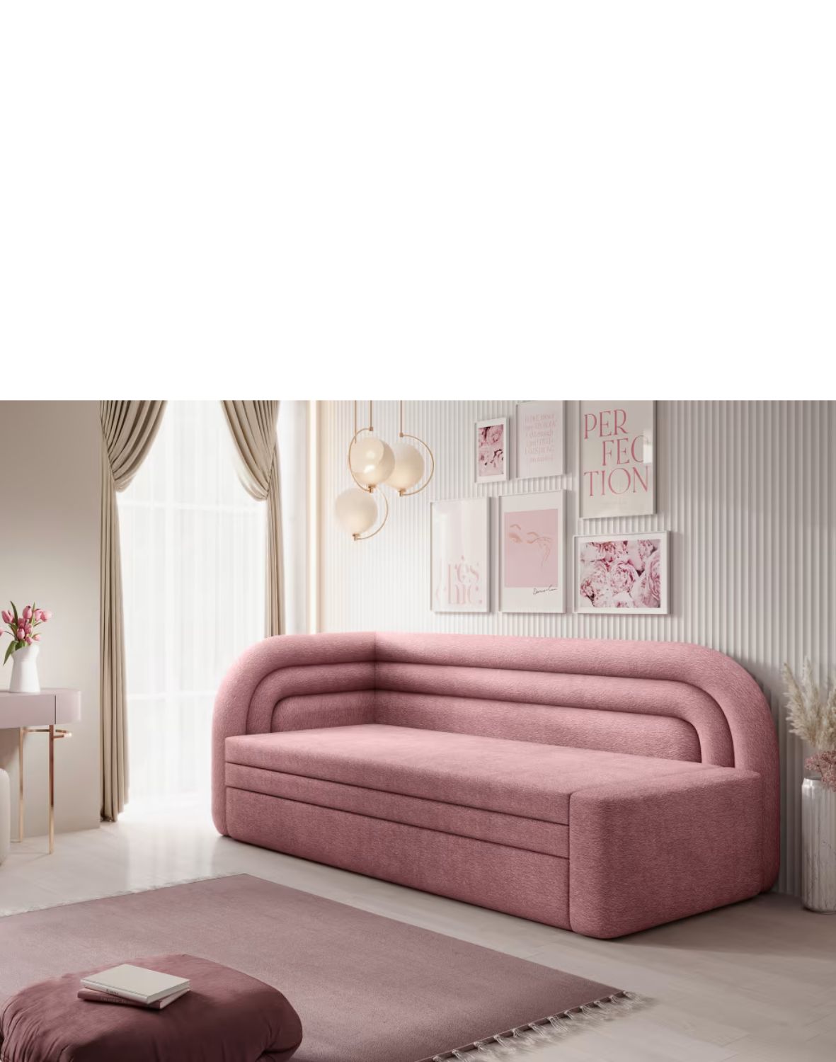 kanapa z funkcją spania fabillo z pojemnikiem - dostawa express