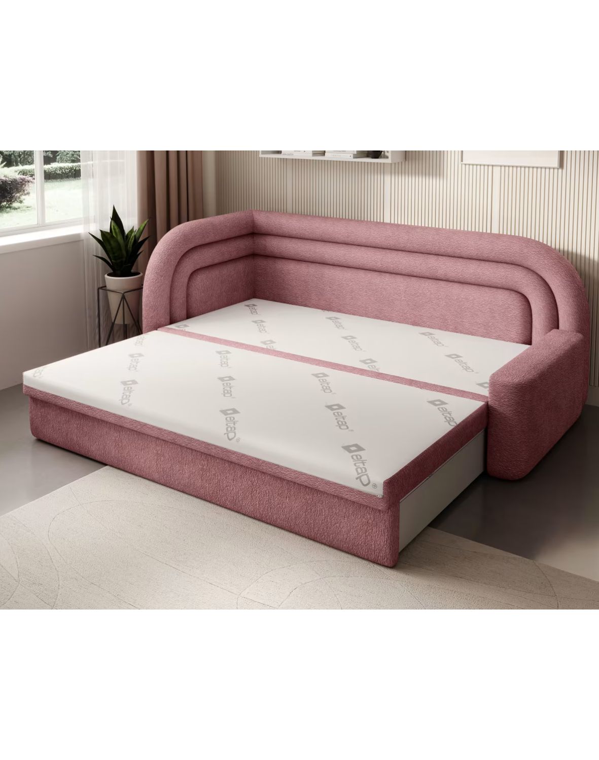 kanapa z funkcją spania fabillo z pojemnikiem - dostawa express