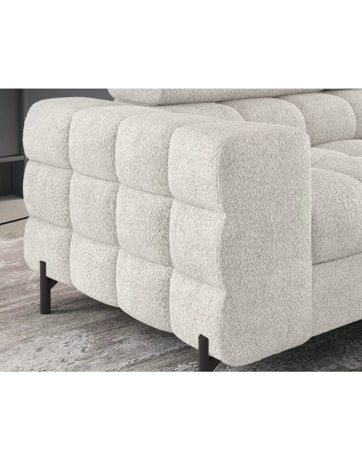 narożnik ferucce z funkcją spania i pojemnikiem, regulowane zagłówki - dostawa express