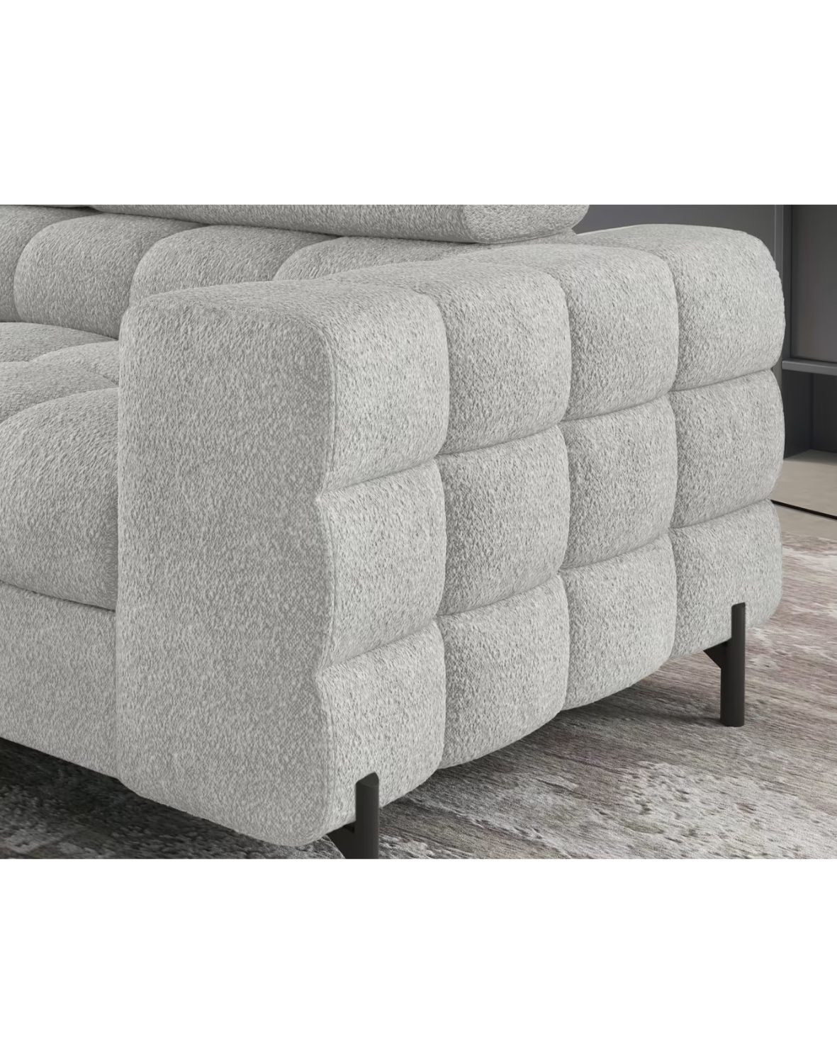 narożnik ferucce z funkcją spania i pojemnikiem, regulowane zagłówki - dostawa express