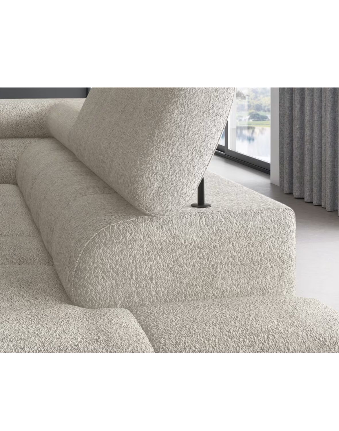 narożnik ferucce z funkcją spania i pojemnikiem, regulowane zagłówki - dostawa express