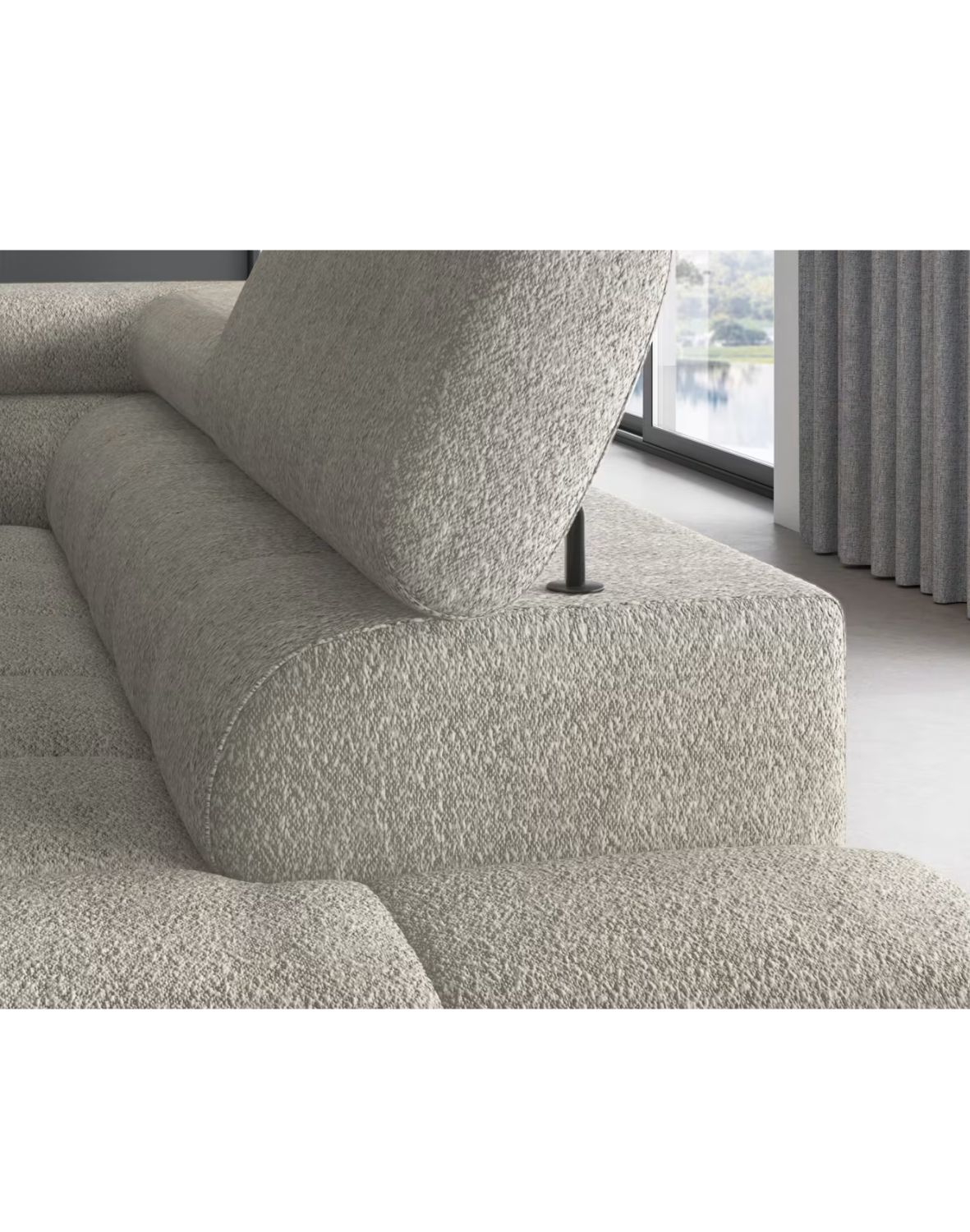 narożnik ferucce z funkcją spania i pojemnikiem, regulowane zagłówki - dostawa express