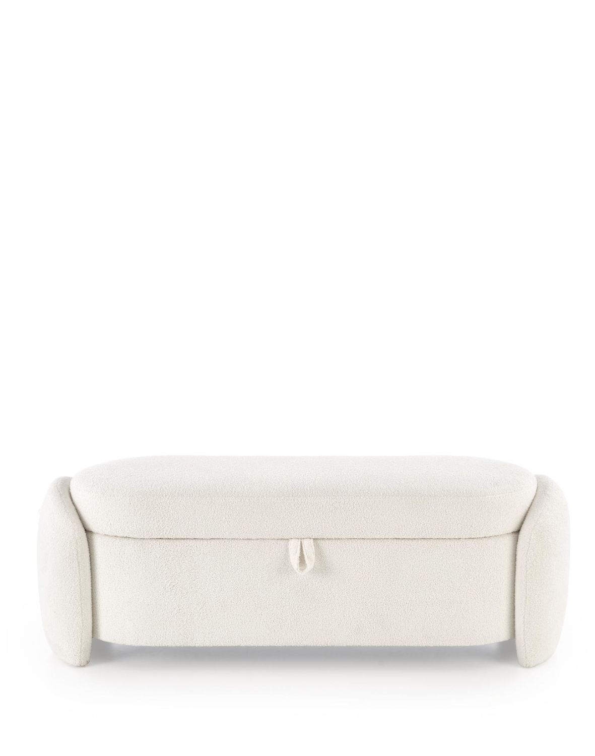 ława z funkcją pojemnika ficaria, kremowa, boucle