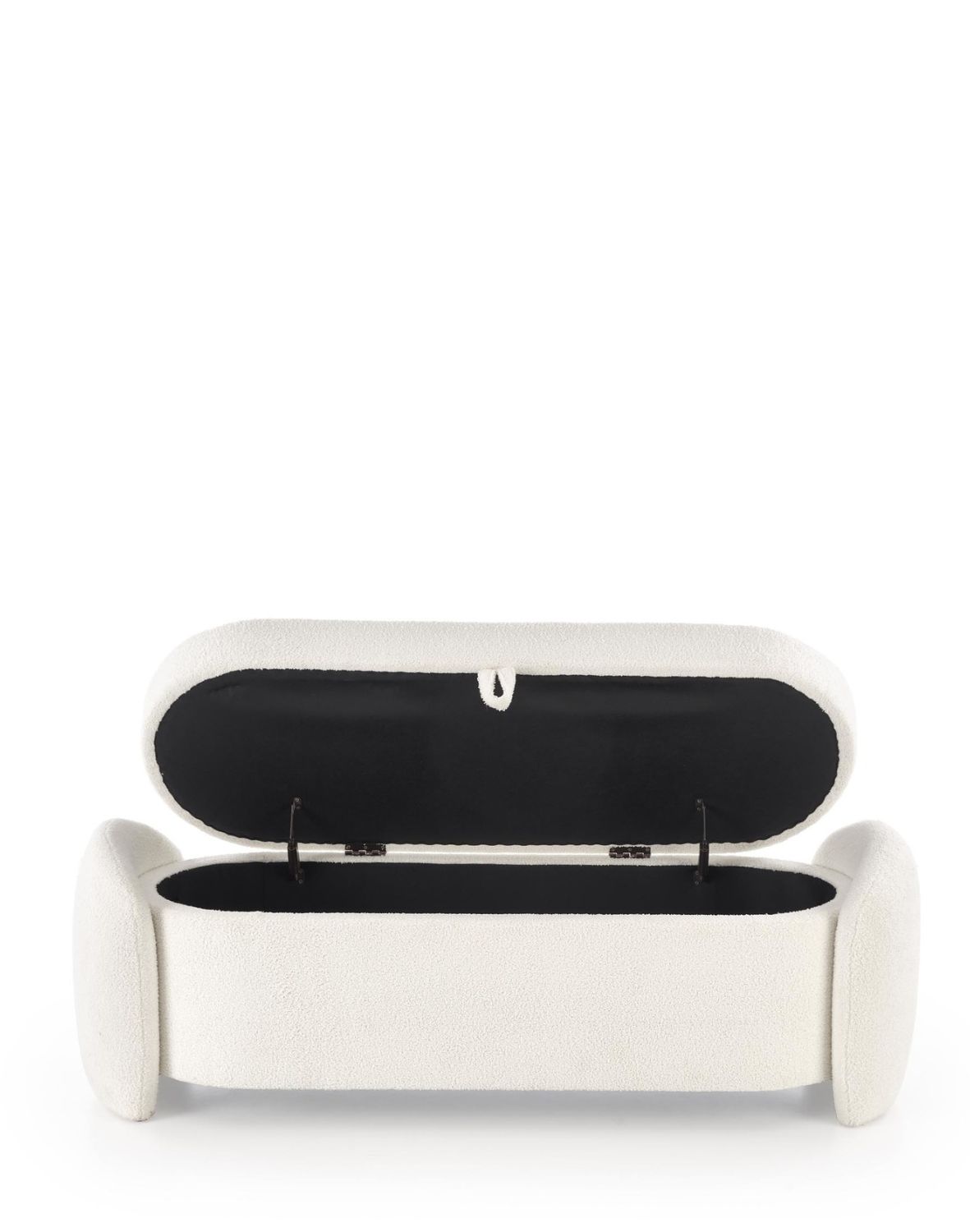 ława z funkcją pojemnika ficaria, kremowa, boucle