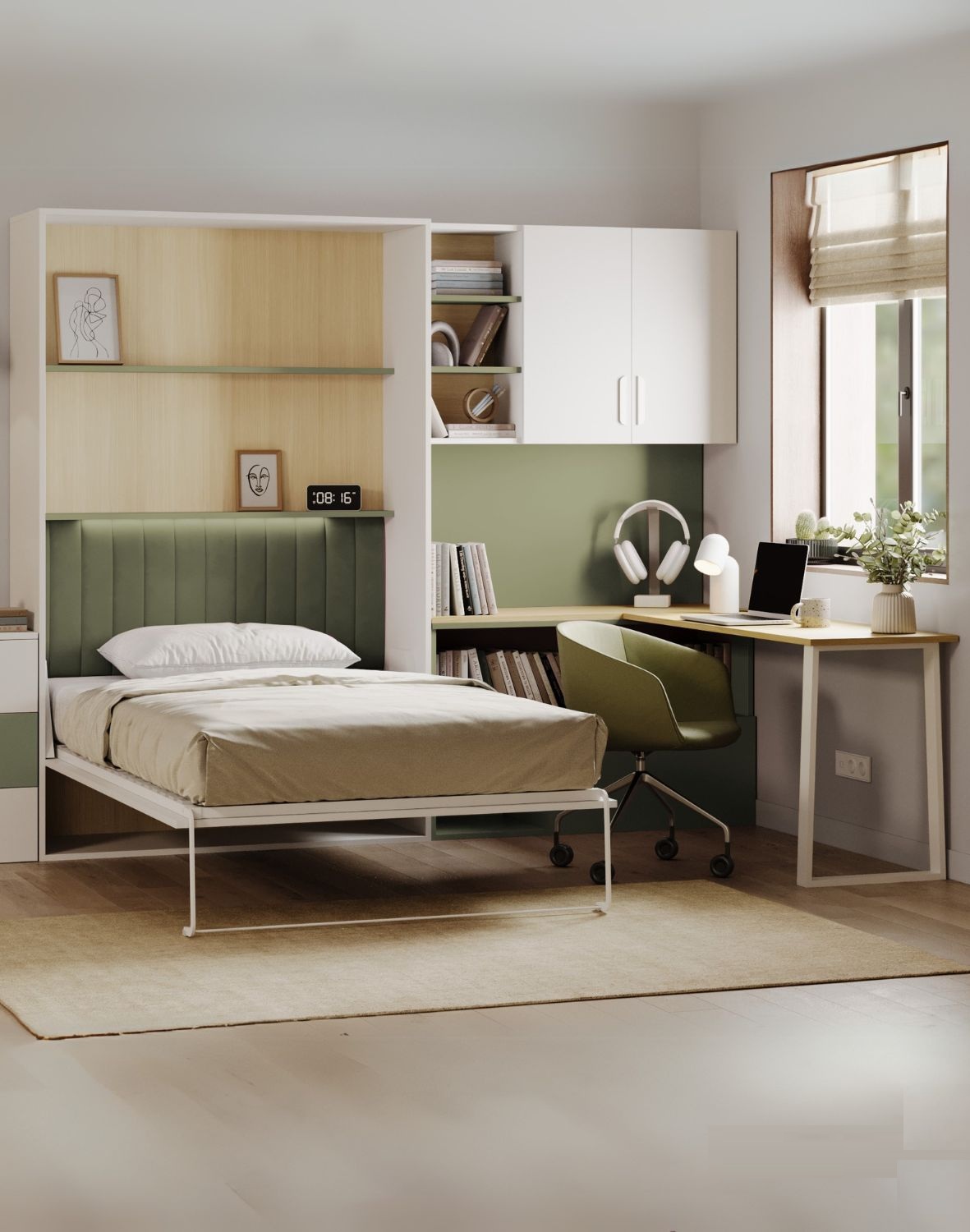 polkotapczan flexi bed lumi zielony oliwka