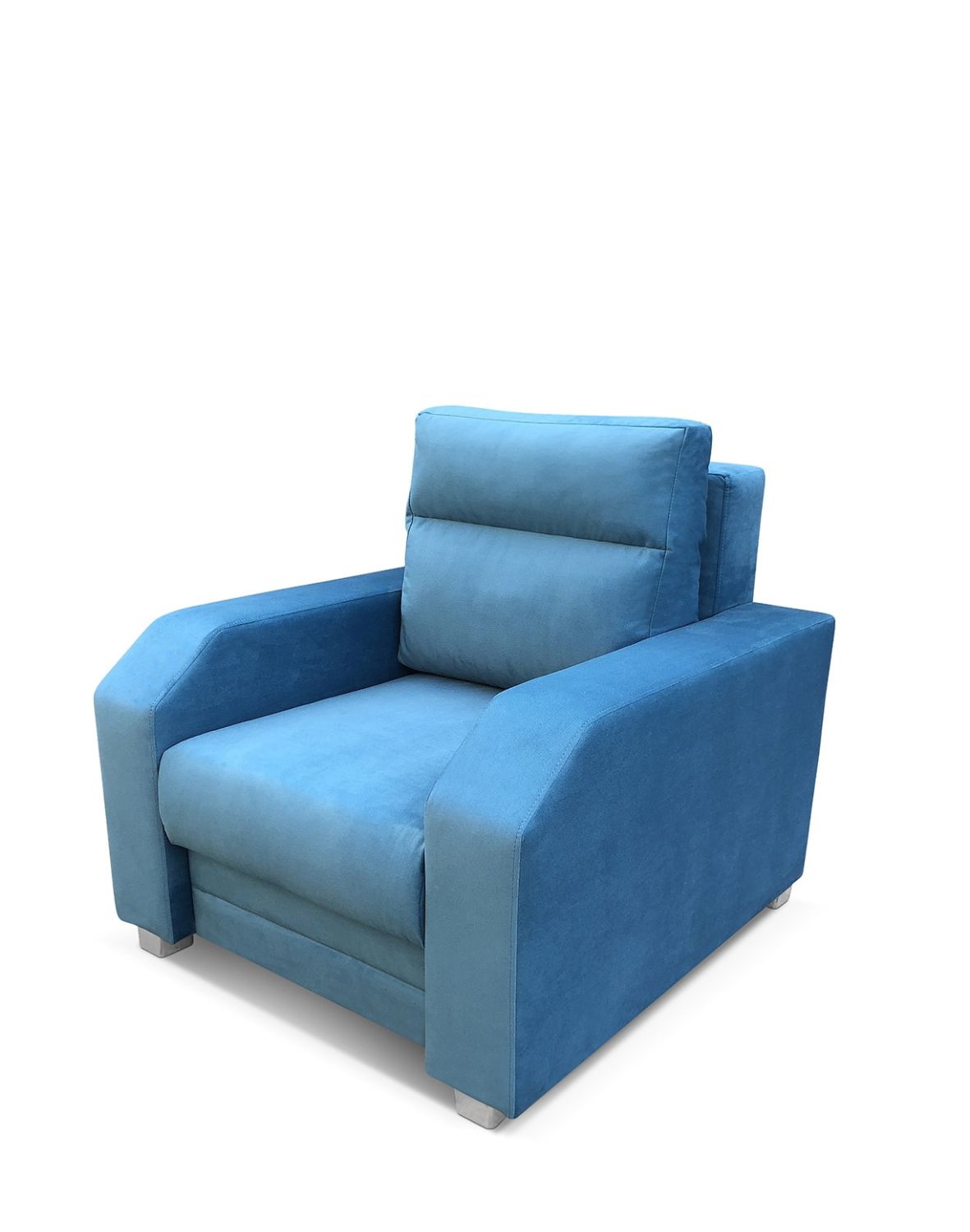 niebieski fotel do salonu alvares