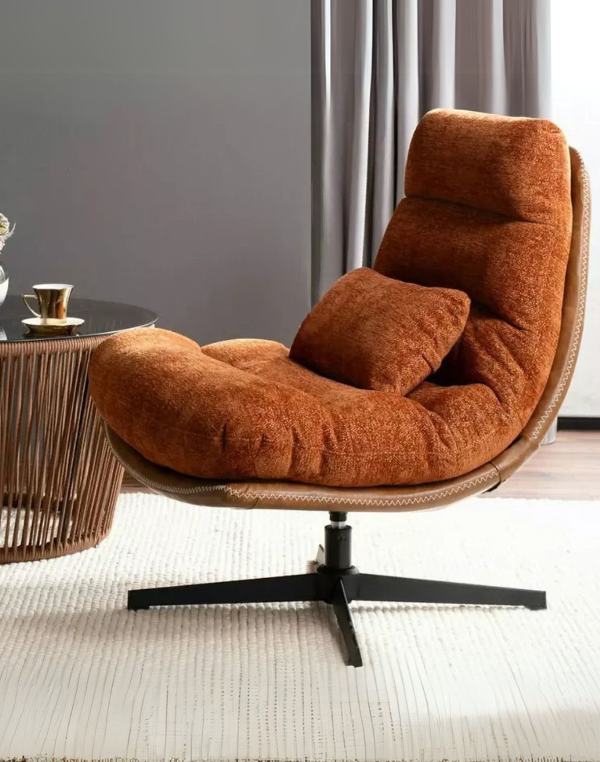 fotel obrotowy felicia raven cynamon