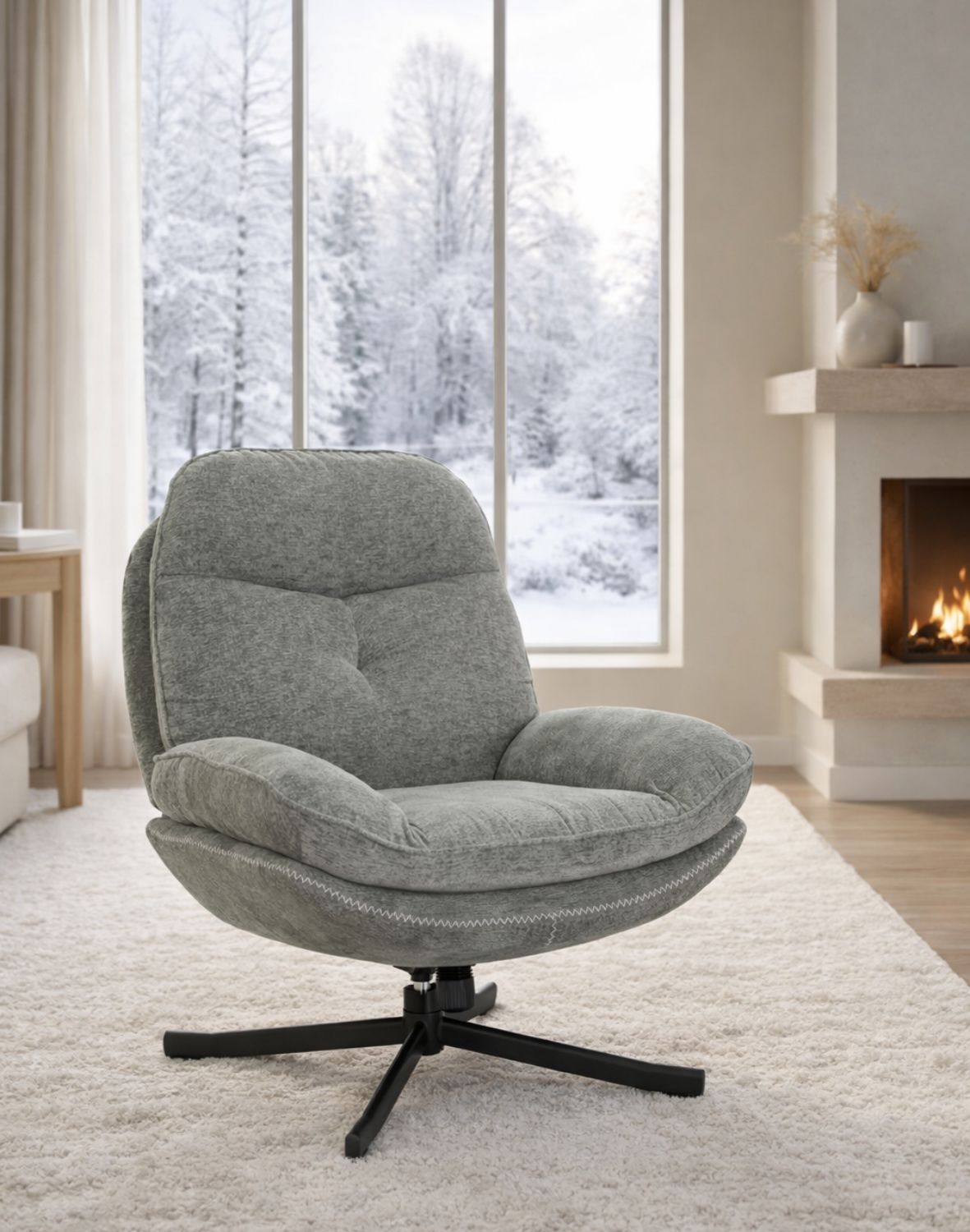 fotel obrotowy harper oliwka